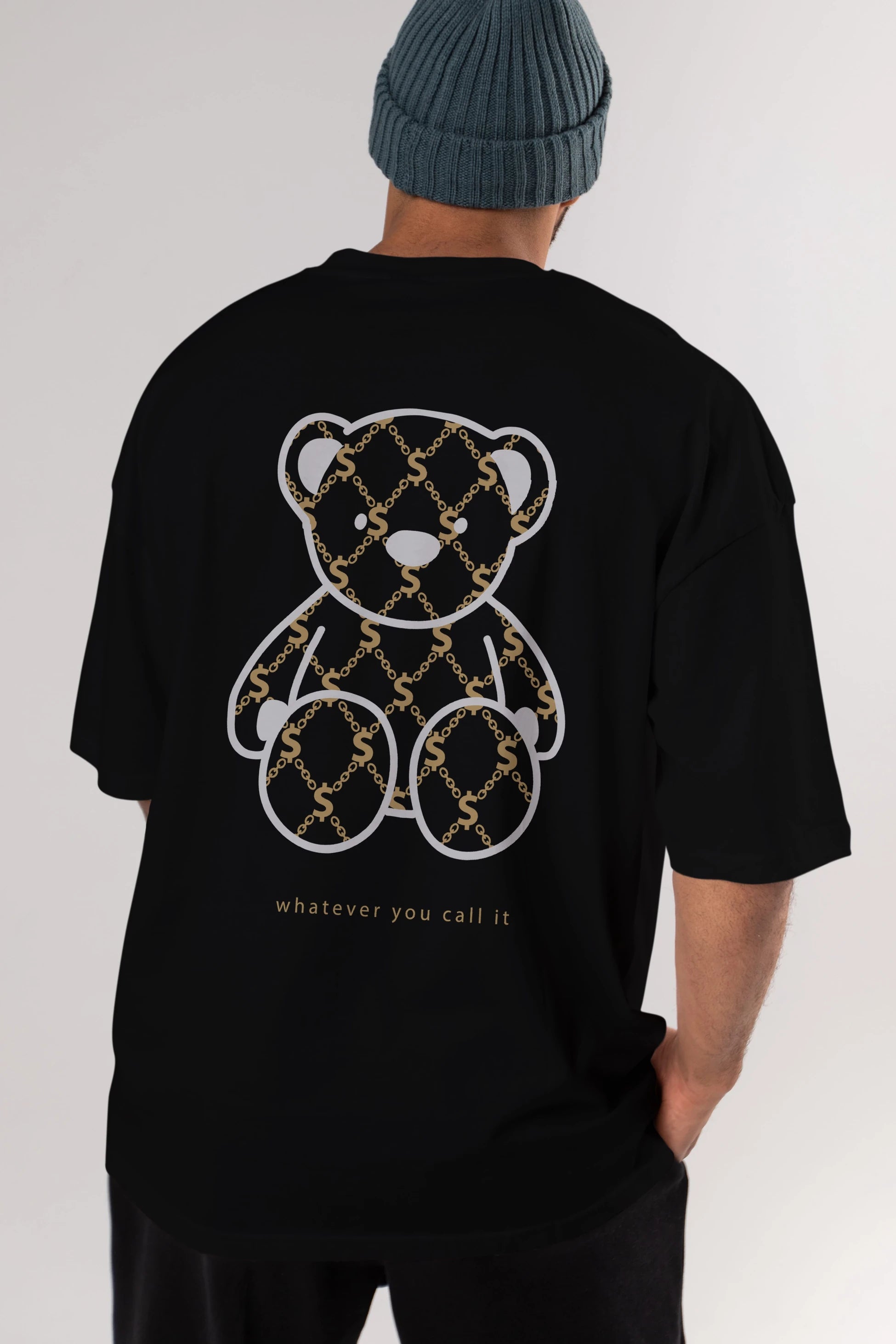 Whatever you Bear Arka Baskılı Oversize t-shirt Erkek Kadın Unisex
