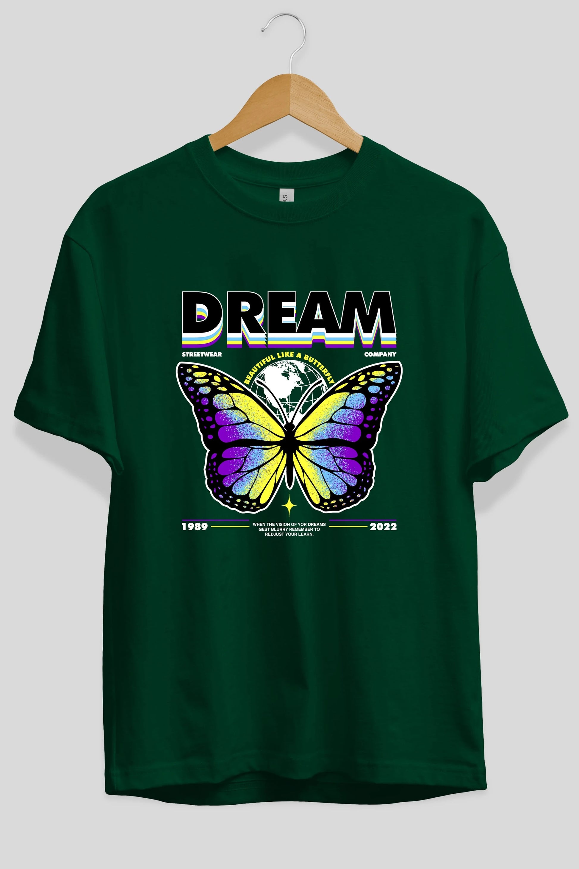 Dream Company Ön Baskılı Oversize t-shirt Erkek Kadın Unisex