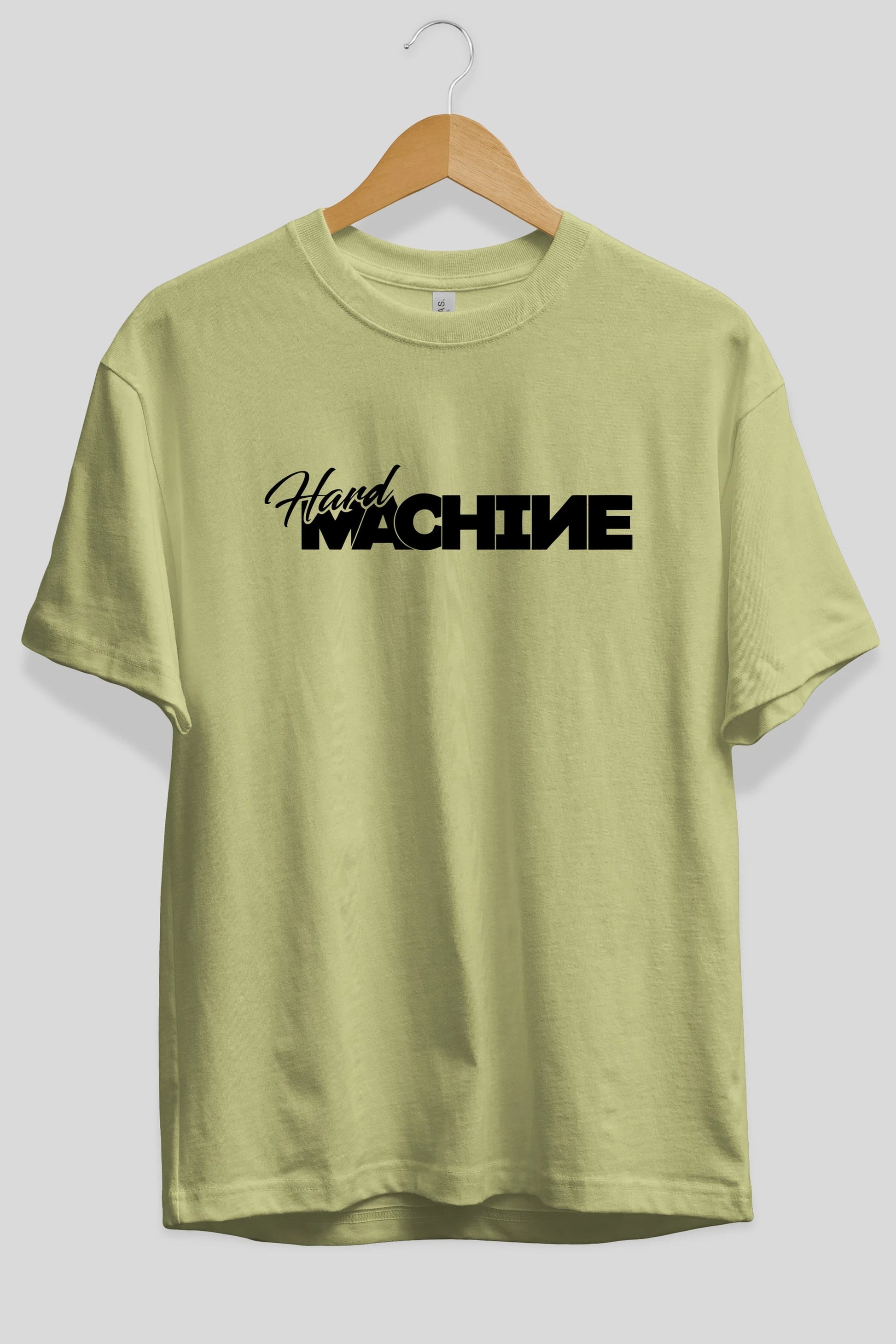 Hard Machine Ön Baskılı Oversize t-shirt %100 pamuk Erkek Kadın Unisex