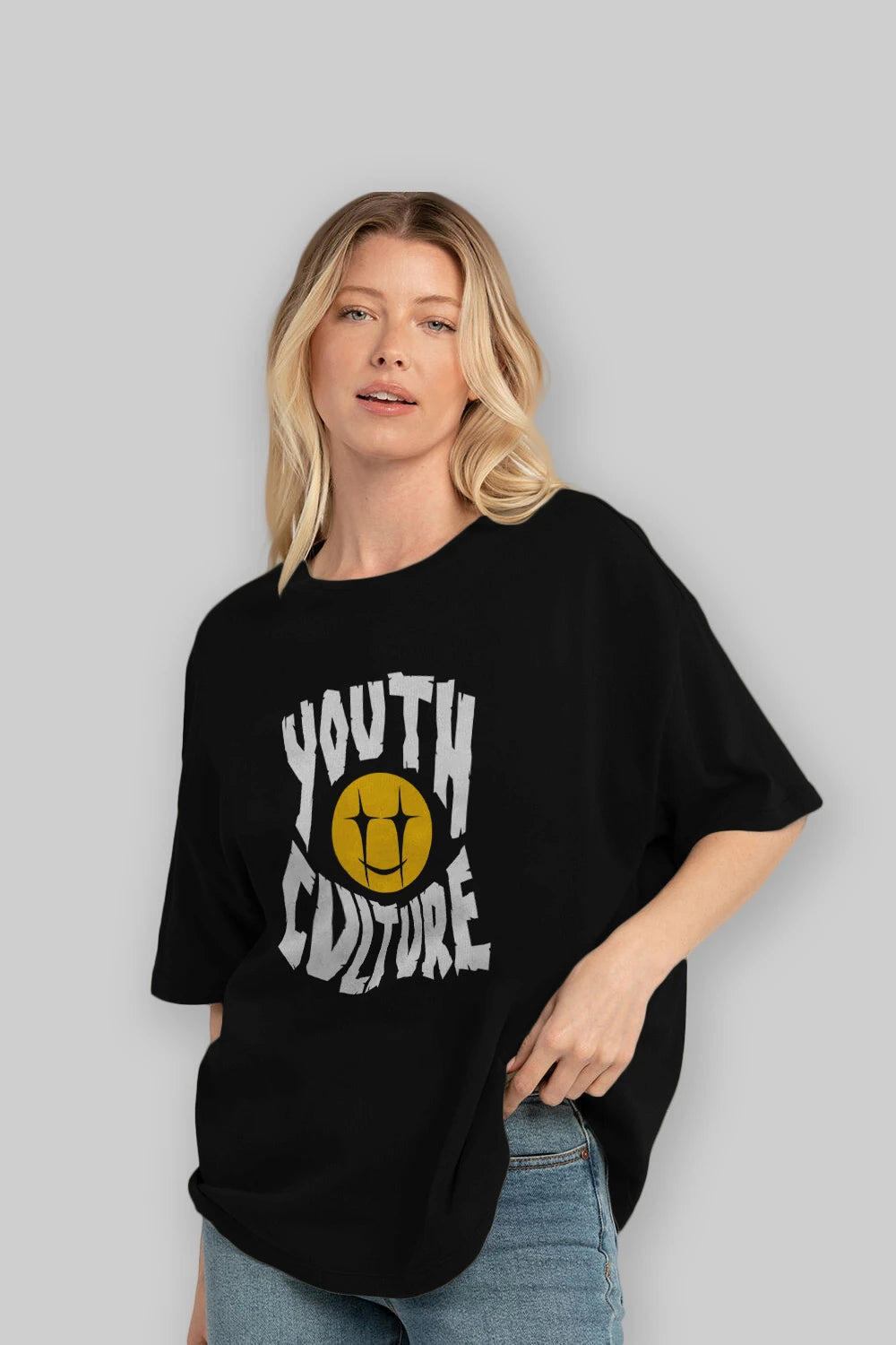 Youth Culture Ön Baskılı Oversize t-shirt Erkek Kadın Unisex