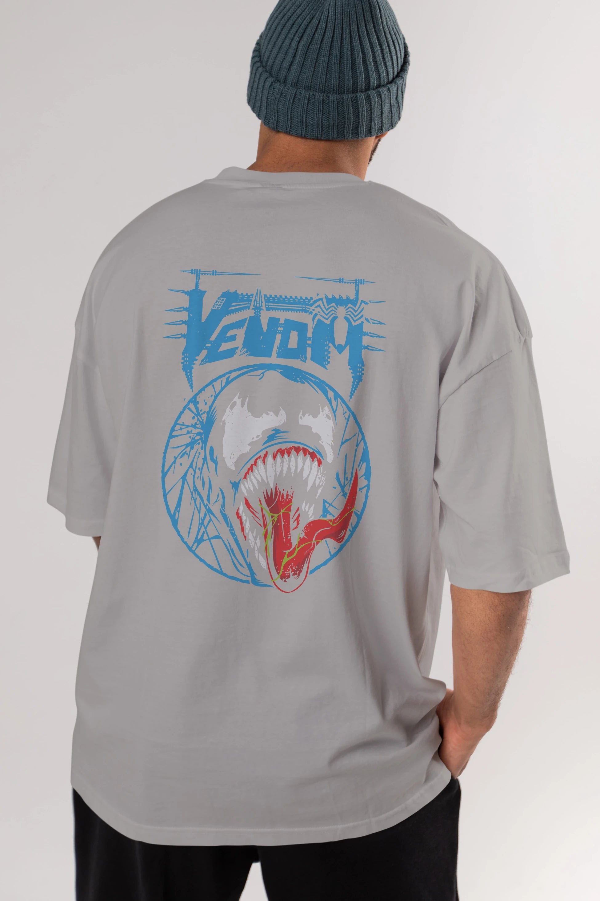 Venom (23) Arka Baskılı Oversize t-shirt Erkek Kadın Unisex %100 Pamuk Bisiklet Yaka tişort
