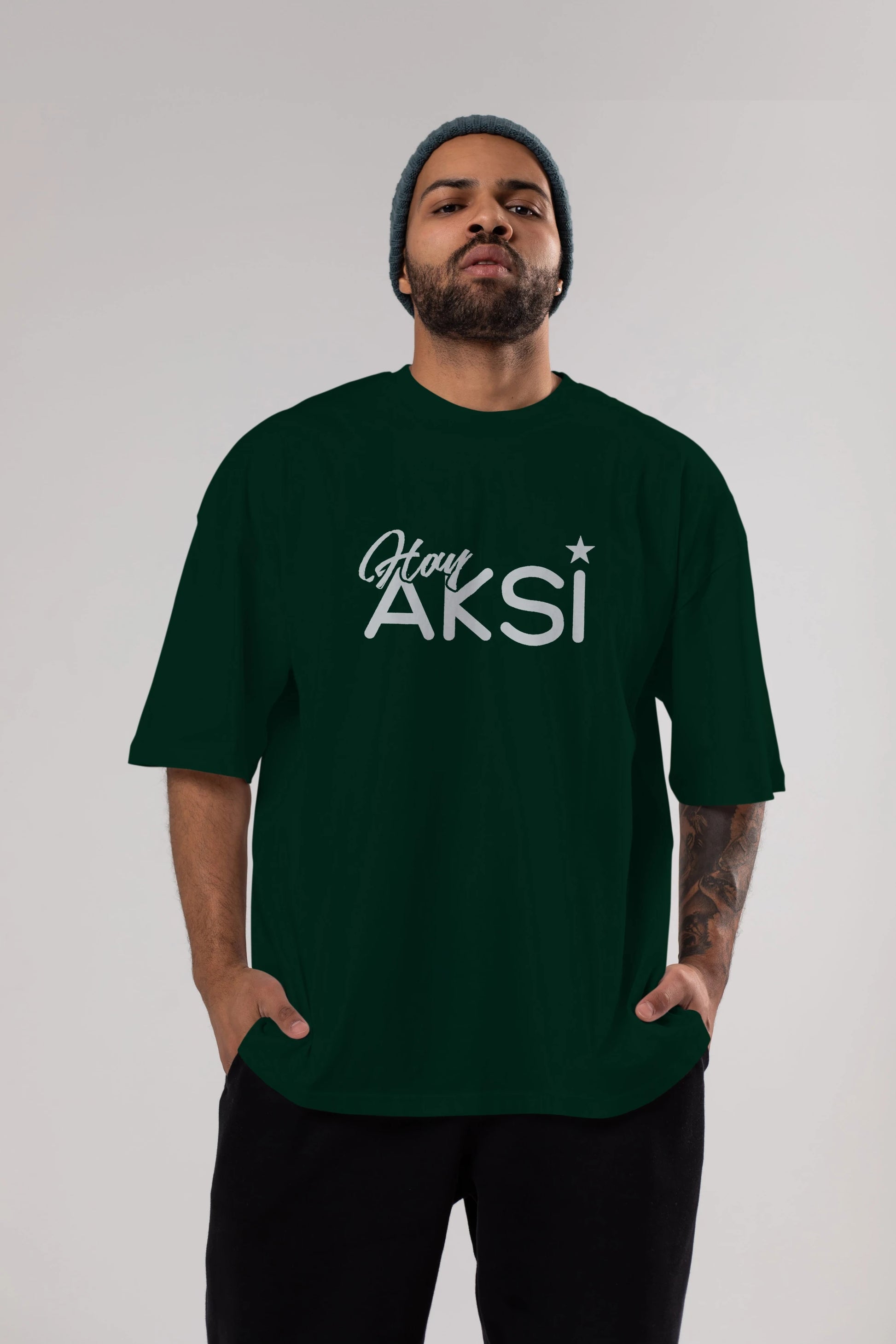 Hay Aksi Ön Baskılı Oversize t-shirt %100 pamuk Erkek Kadın Unisex