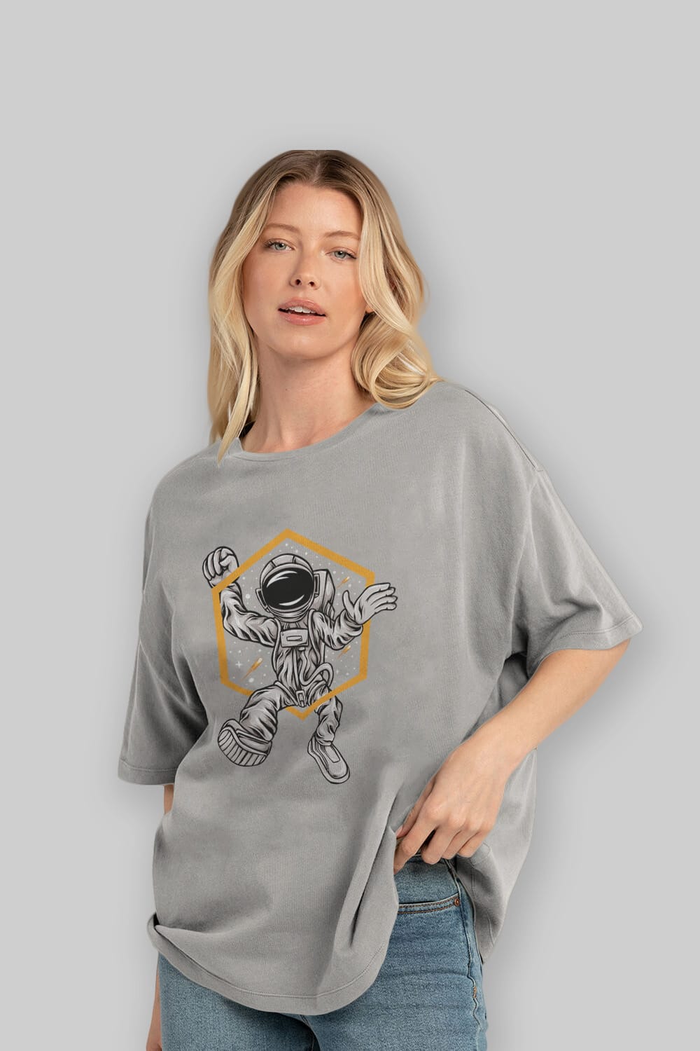 Astrofun Ön Baskılı Oversize t-shirt Erkek Kadın Unisex