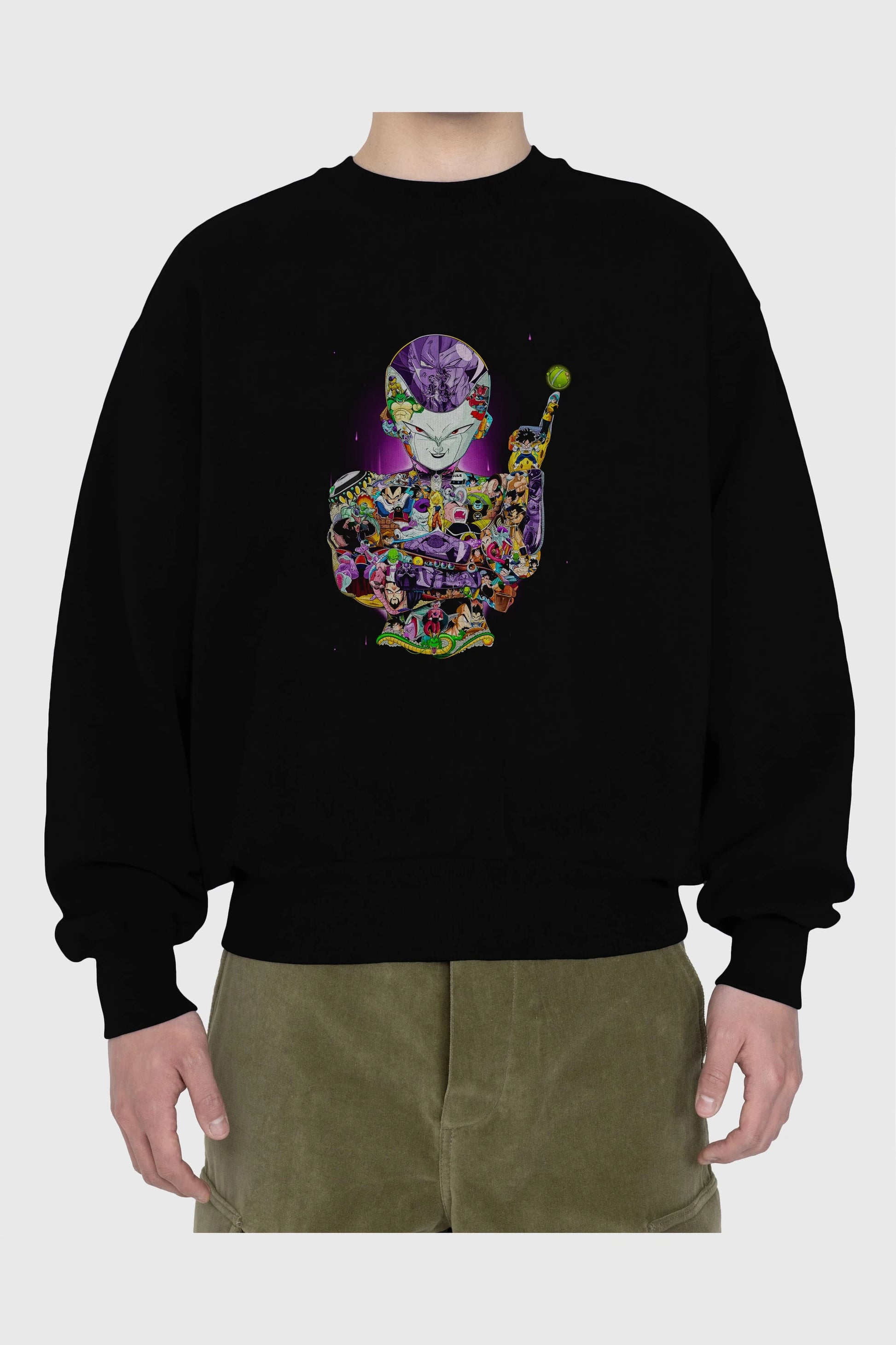 DRAGON BALL ART (4) Anime Ön Baskılı Oversize Sweatshirt Erkek Kadın Unisex