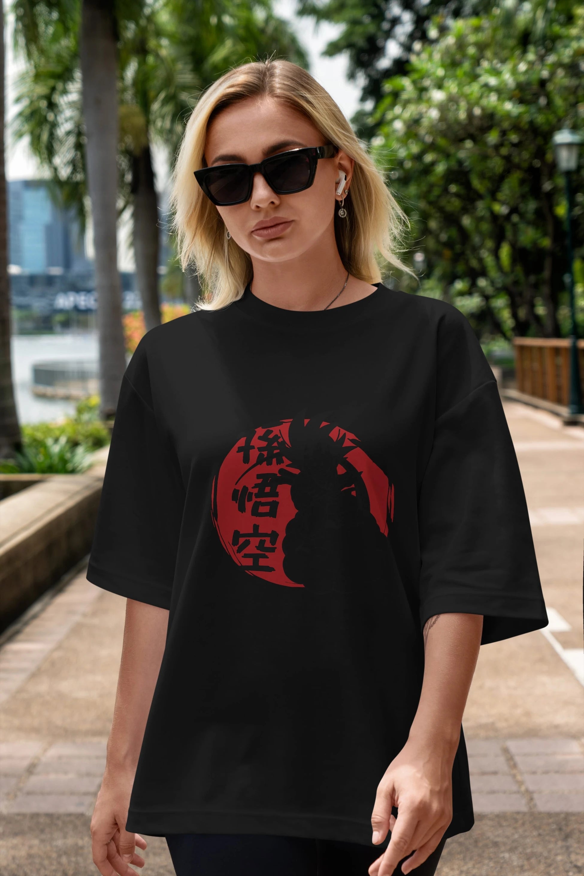 DRAGON BALL Anime Ön Baskılı Oversize t-shirt %100 pamuk Erkek Kadın Unisex