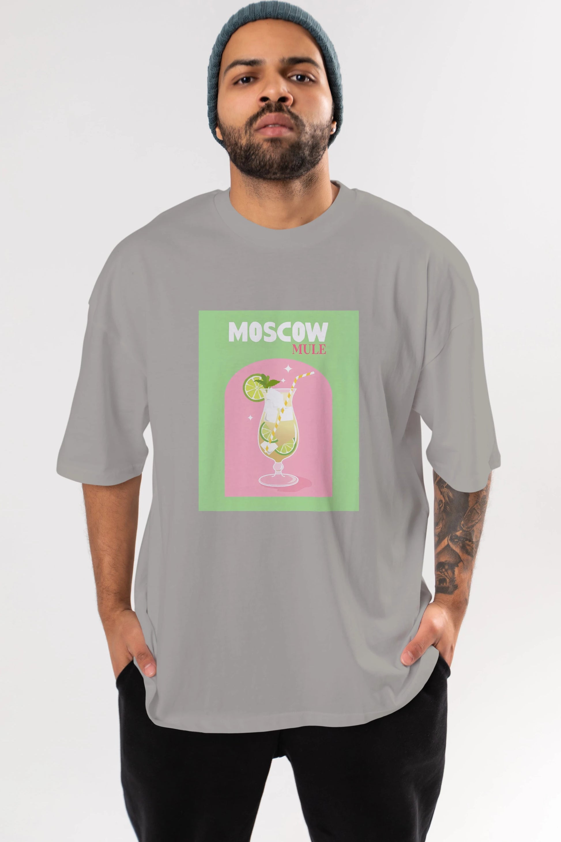 Moscow Mule 5 Ön Baskılı Oversize t-shirt Erkek Kadın Unisex %100 Pamuk Bisiklet Yaka tişort