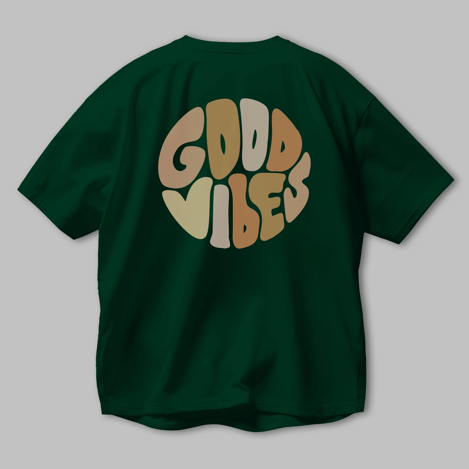 Good Vibes Yazılı 3 Arka Baskılı Oversize t-shirt Erkek Kadın Unisex
