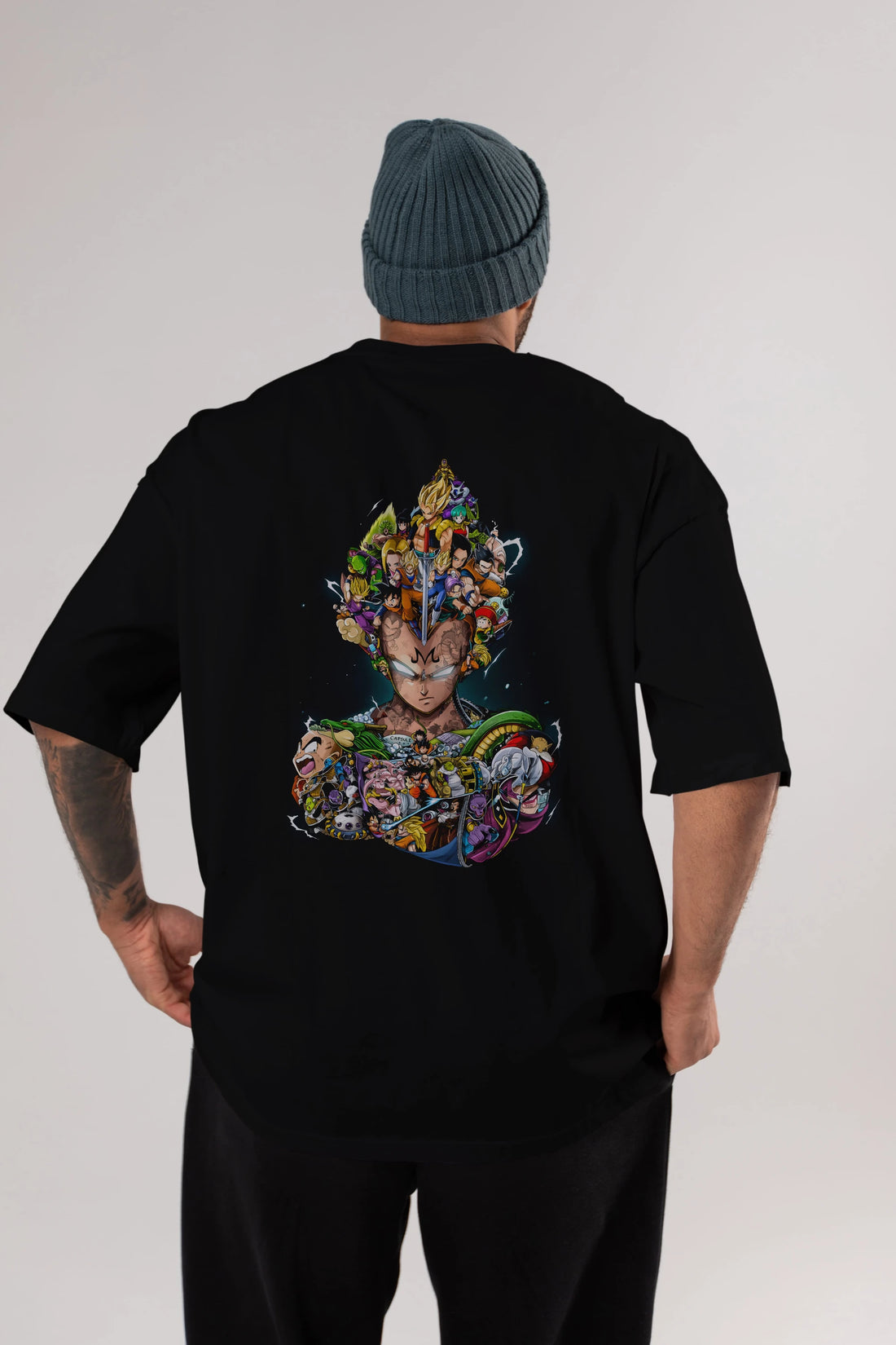 DRAGON BALL ART (3) Anime Arka Baskılı Oversize t-shirt Erkek Kadın Unisex