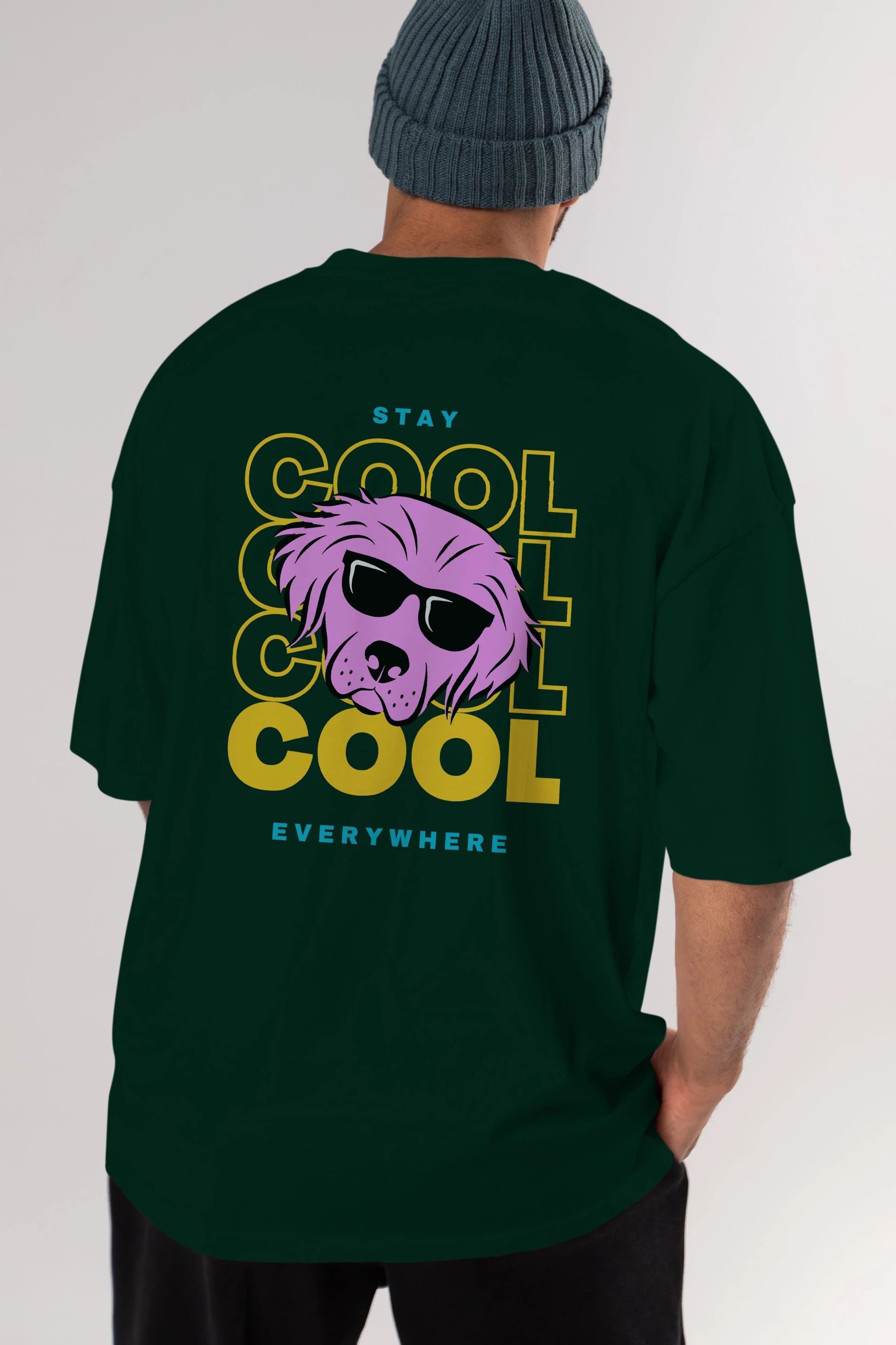 Cool Dog 2 Arka Baskılı Oversize t-shirt Erkek Kadın Unisex