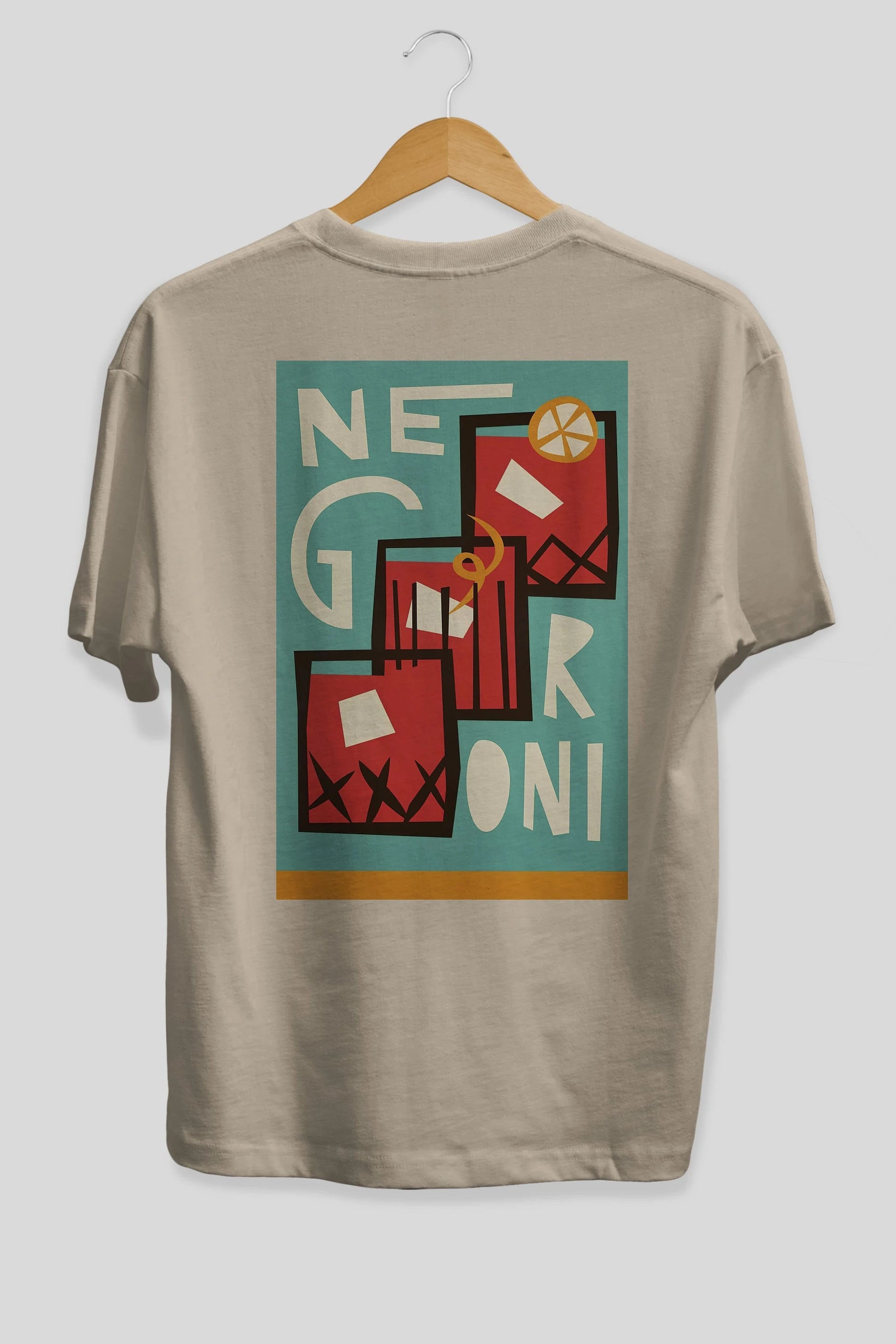 Negroni 3 Arka Baskılı Oversize t-shirt Erkek Kadın Unisex %100 Pamuk Bisiklet Yaka tişort