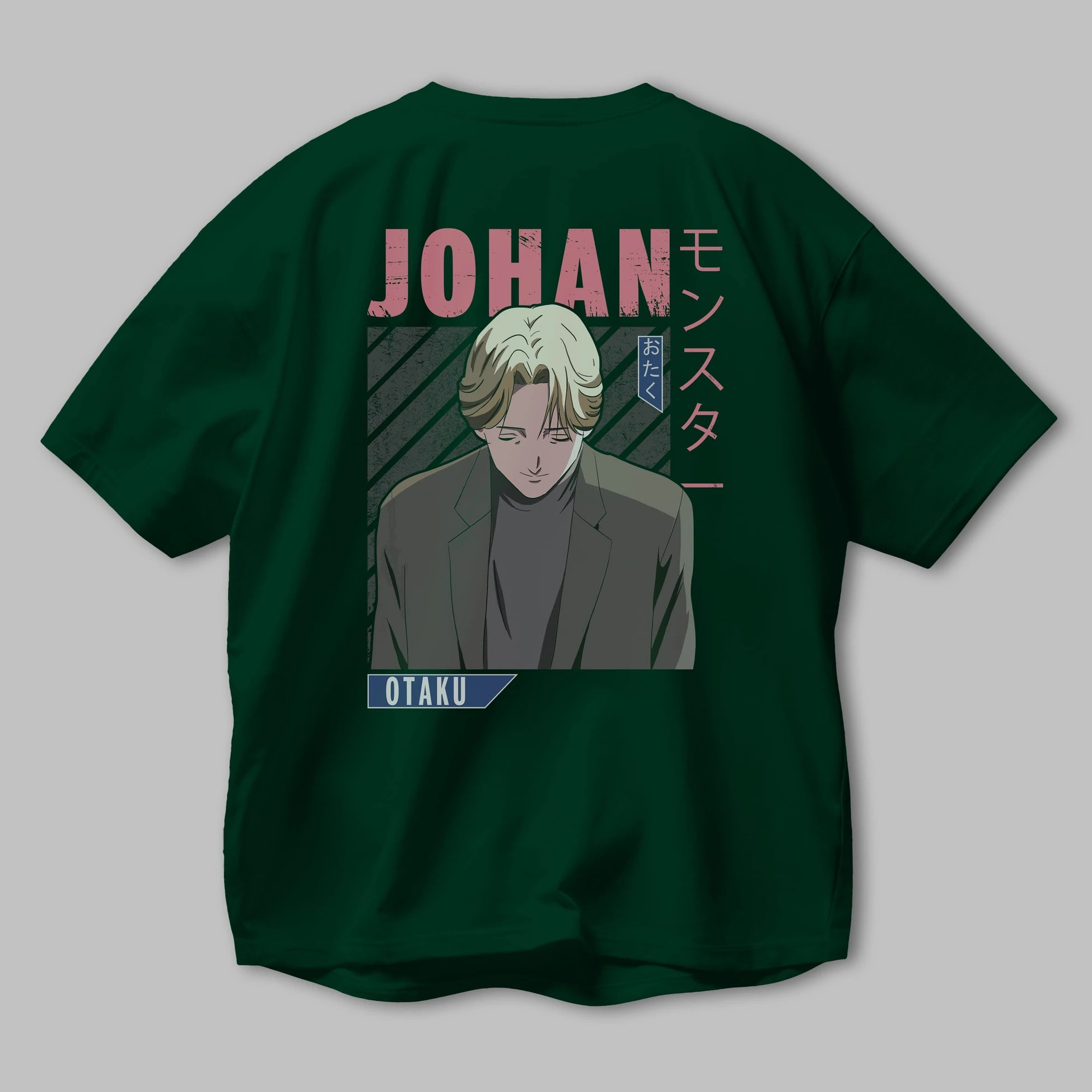 Johan Liebert MONSTER Anime Arka Baskılı Oversize t-shirt Erkek Kadın Unisex