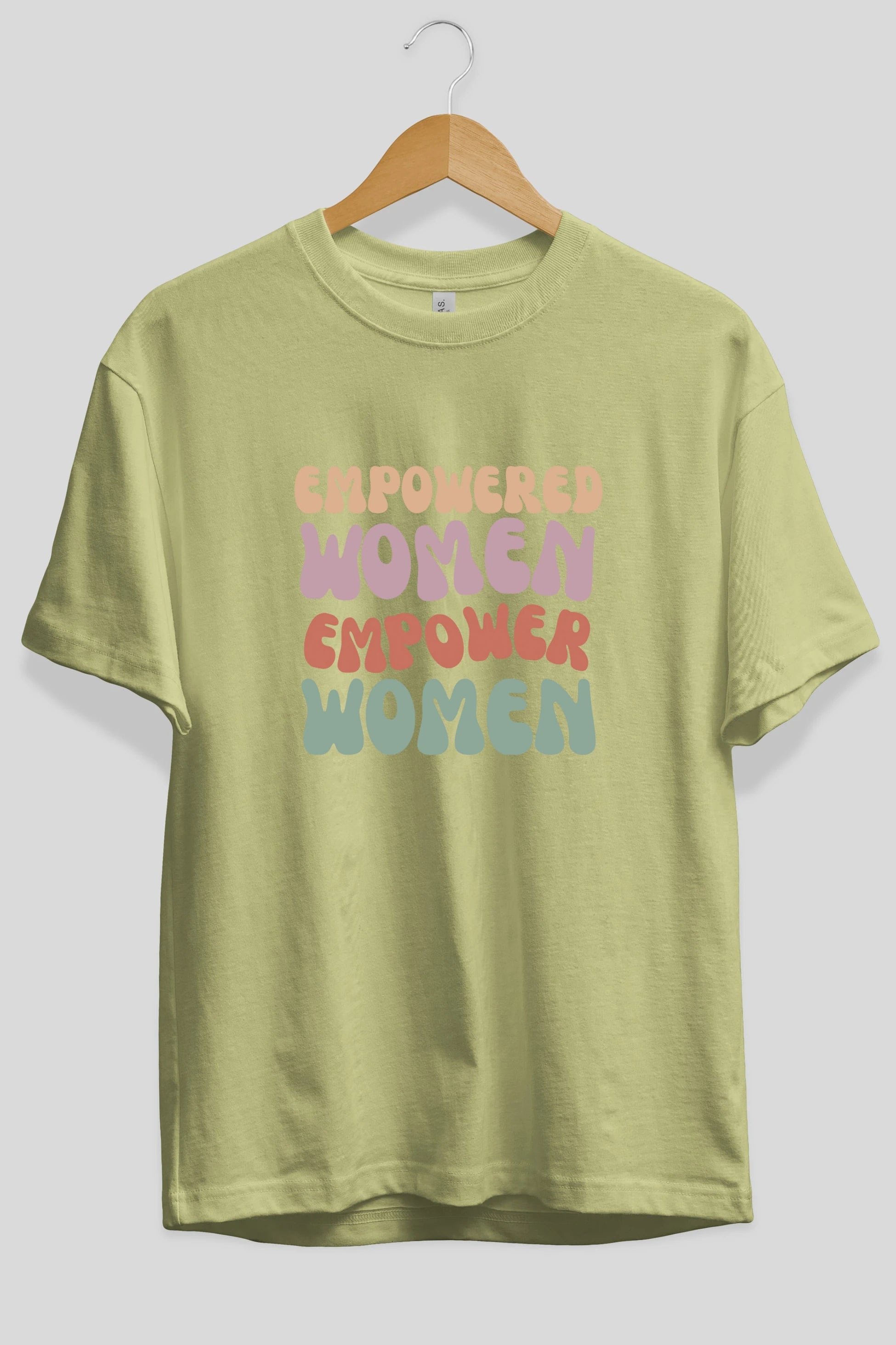 Empowered Women Yazılı Ön Baskılı Oversize t-shirt Erkek Kadın Unisex