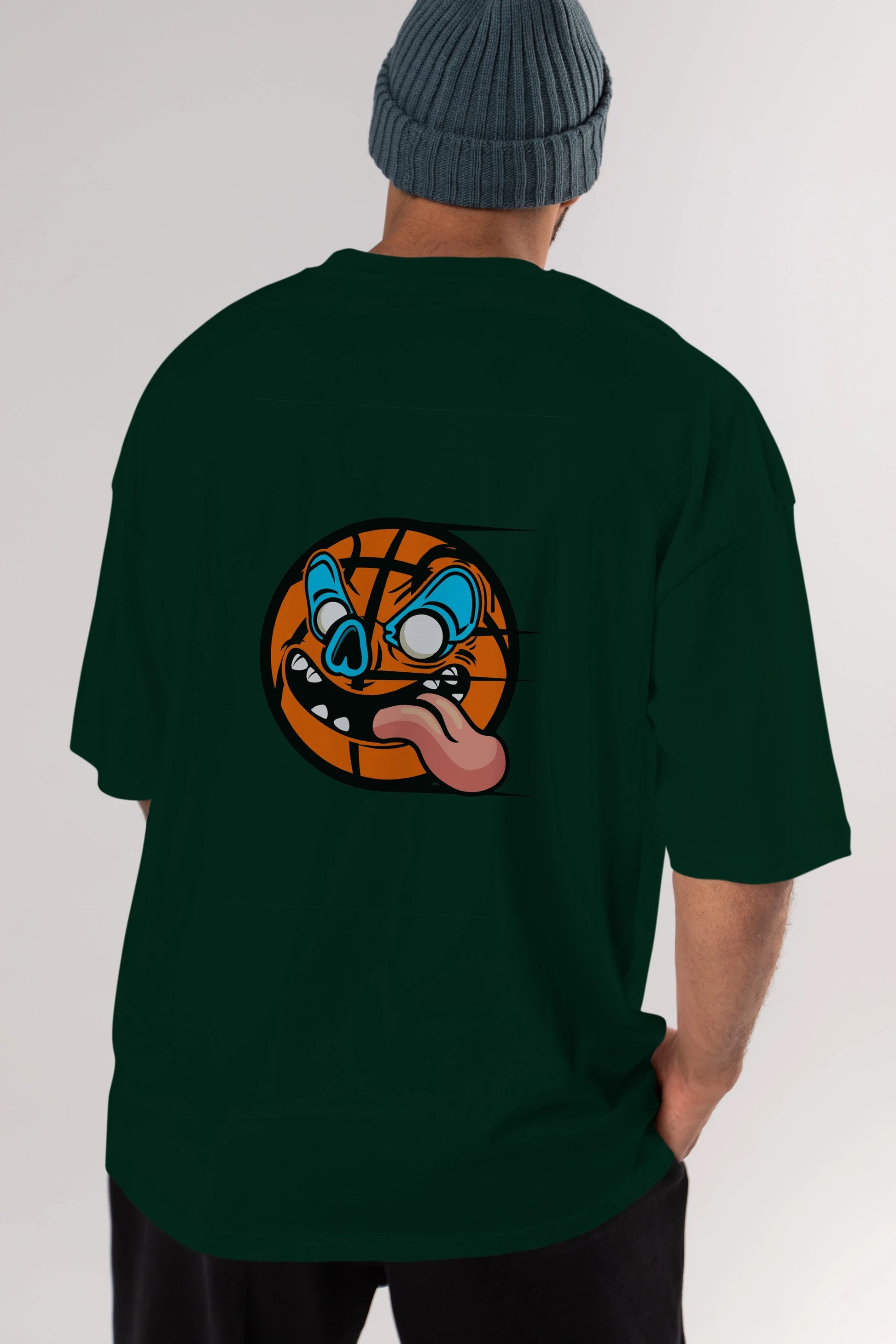 Basketball Arka Baskılı Oversize t-shirt Erkek Kadın Unisex %100 Pamuk tişort