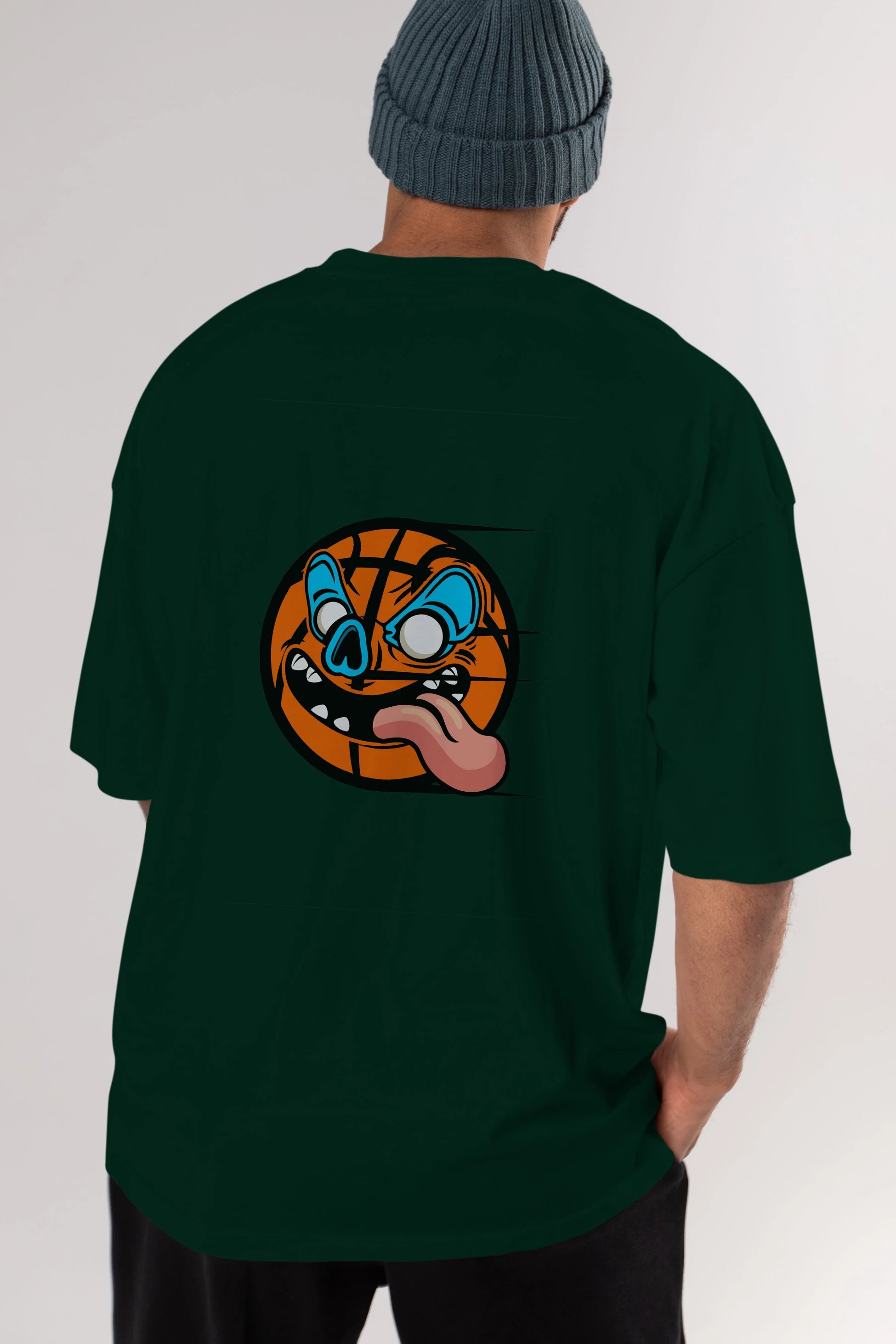 Basketball Arka Baskılı Oversize t-shirt Erkek Kadın Unisex %100 Pamuk tişort