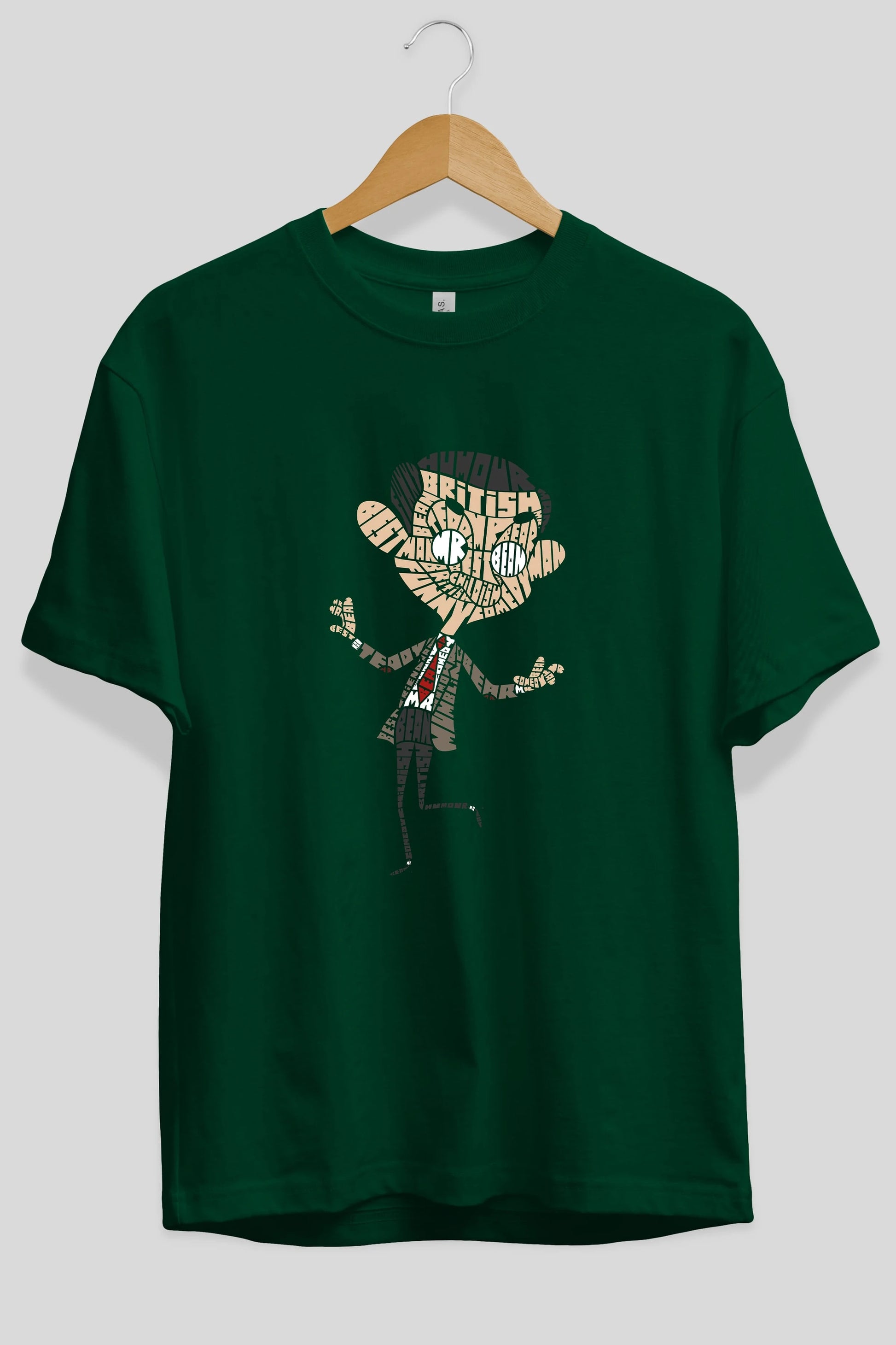 Mr Bean Ön Baskılı Oversize t-shirt %100 pamuk Erkek Kadın Unisex