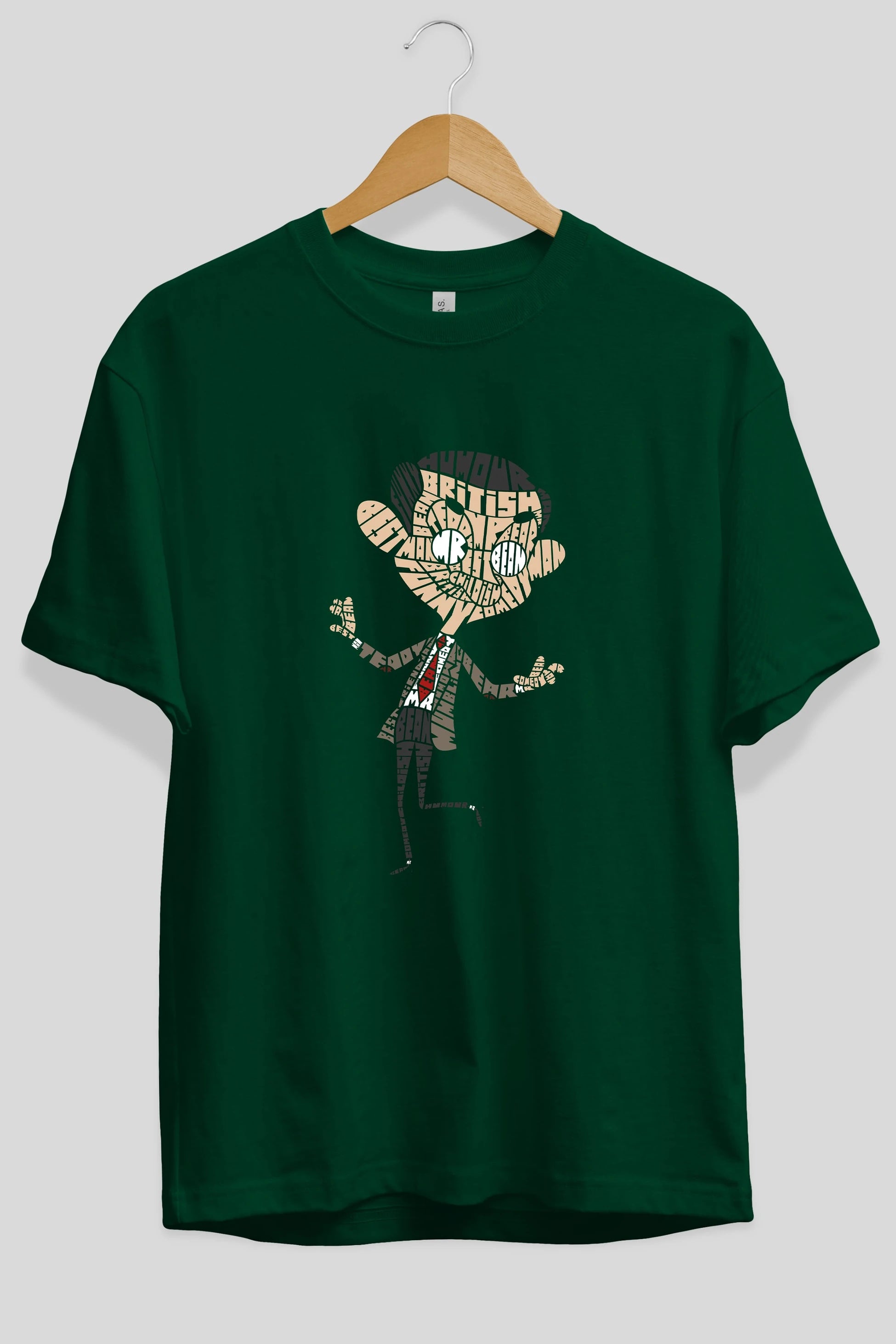 Mr Bean Ön Baskılı Oversize t-shirt %100 pamuk Erkek Kadın Unisex