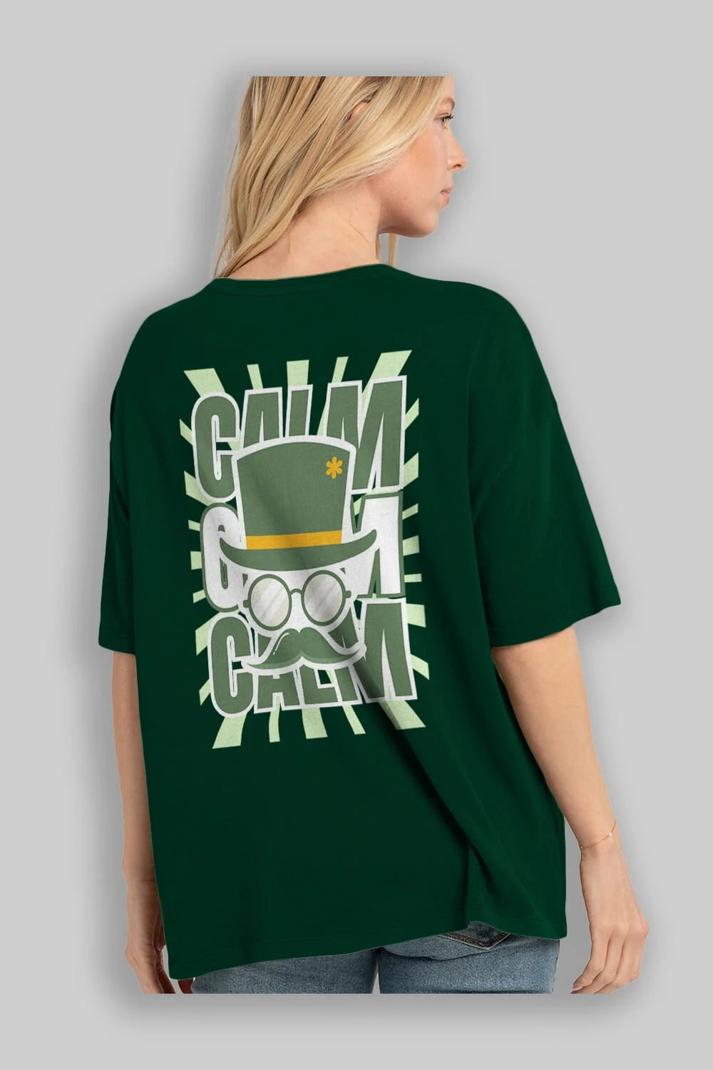 Calm Yazılı Arka Baskılı Oversize t-shirt Erkek Kadın Unisex