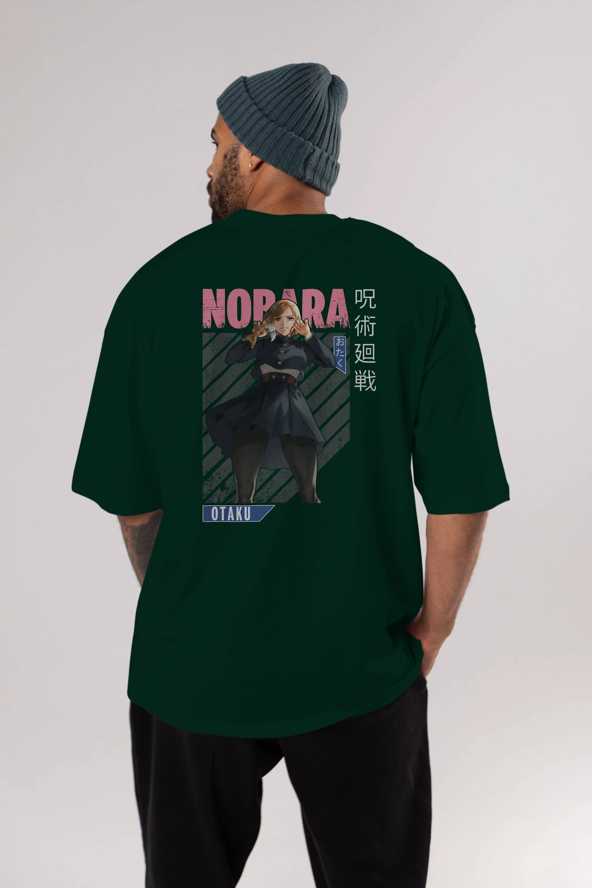 Nobara Kugisaki 4 Anime Arka Baskılı Oversize t-shirt Erkek Kadın Unisex