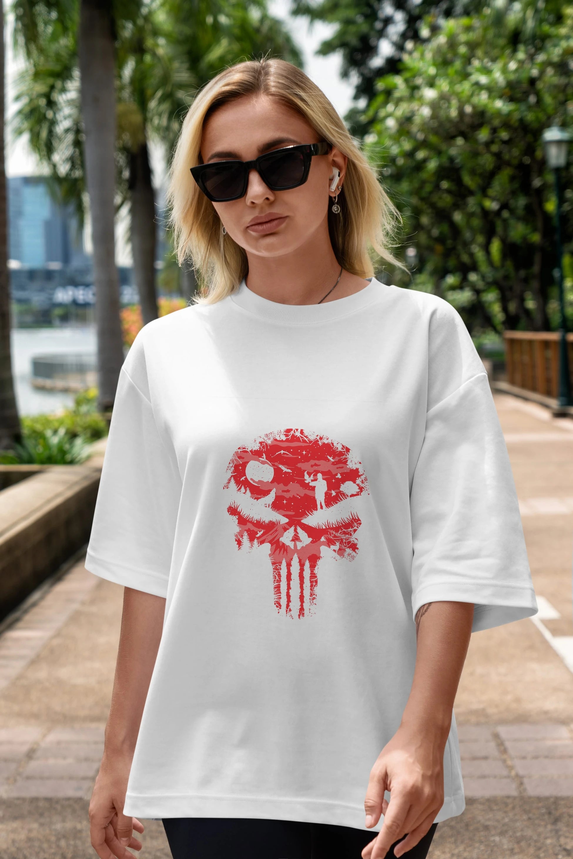 Stand And Bleed Ön Baskılı Oversize t-shirt %100 pamuk Erkek Kadın Unisex