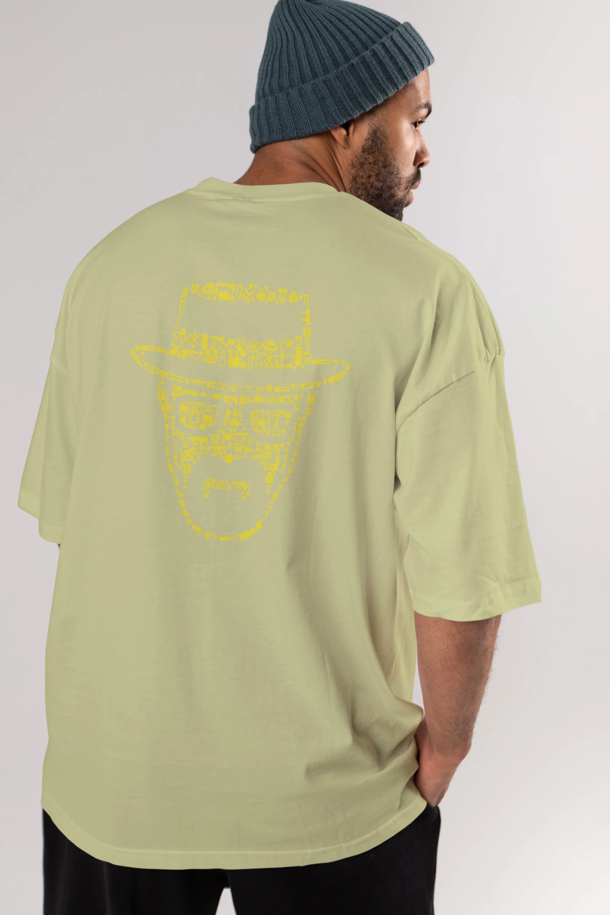 The Chronicle Arka Baskılı Oversize t-shirt %100 pamuk Erkek Kadın Unisex