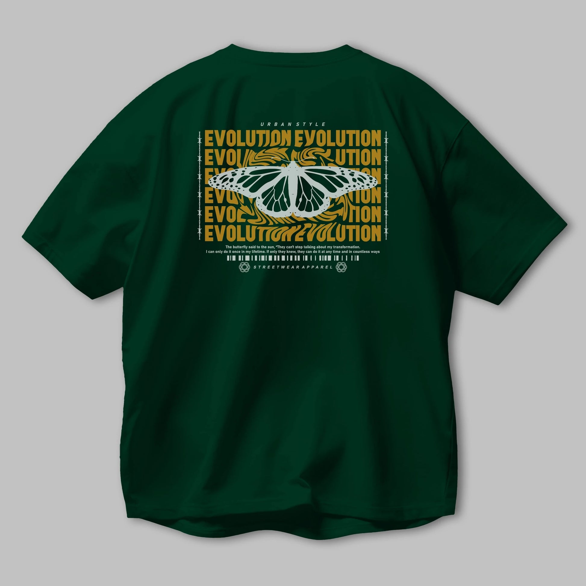 Evolution Urban Style Arka Baskılı Oversize t-shirt Erkek Kadın Unisex