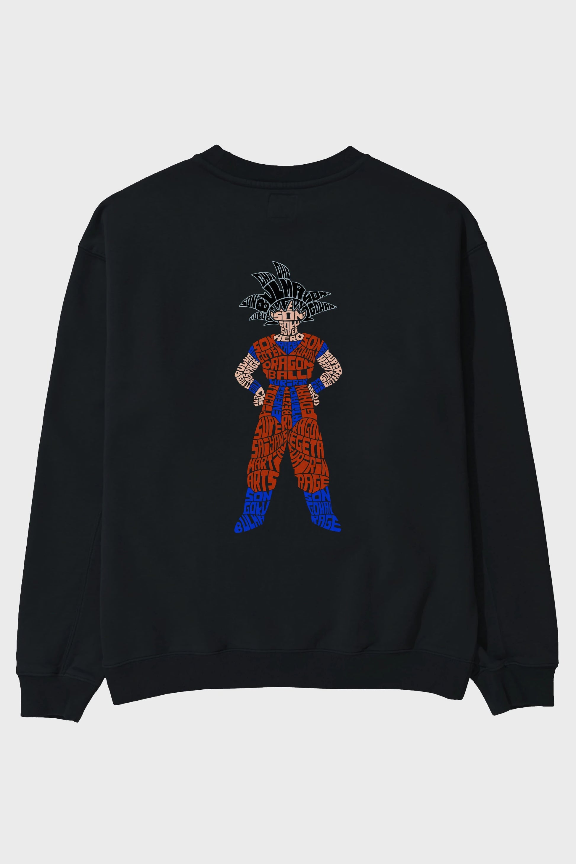 Goku Arka Baskılı Oversize Sweatshirt Erkek Kadın Unisex