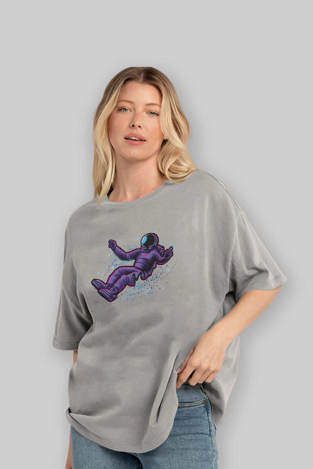 Having fun in outer space Ön Baskılı Oversize t-shirt Erkek Kadın Unisex
