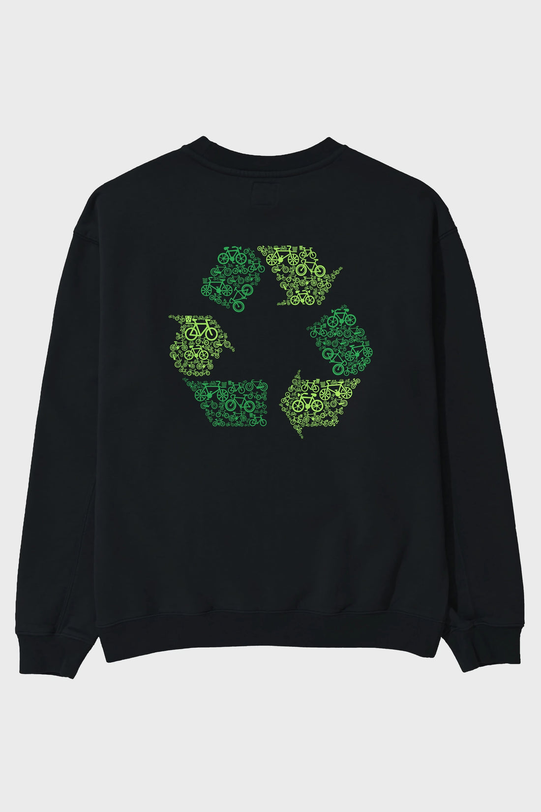 Recycling Arka Baskılı Oversize Sweatshirt Erkek Kadın Unisex