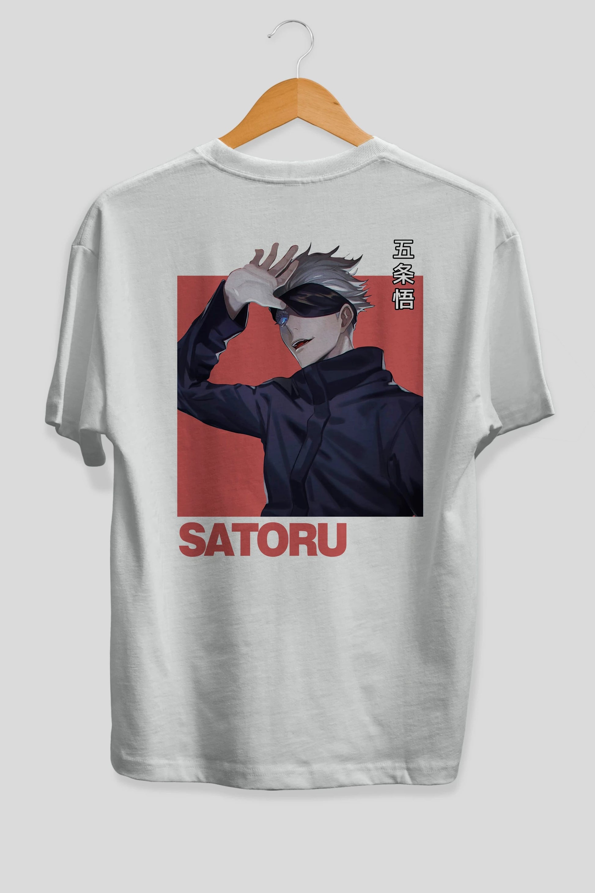 SATORU GOJO 2 Anime Arka Baskılı Oversize t-shirt Erkek Kadın Unisex