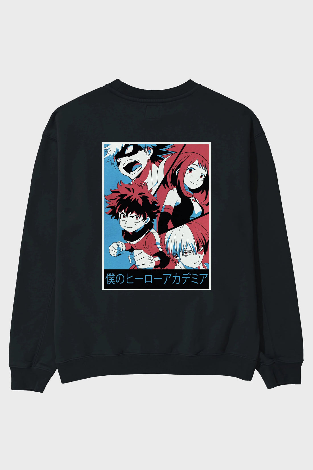 BokuNoHero Anime Arka Baskılı Oversize Sweatshirt Erkek Kadın Unisex