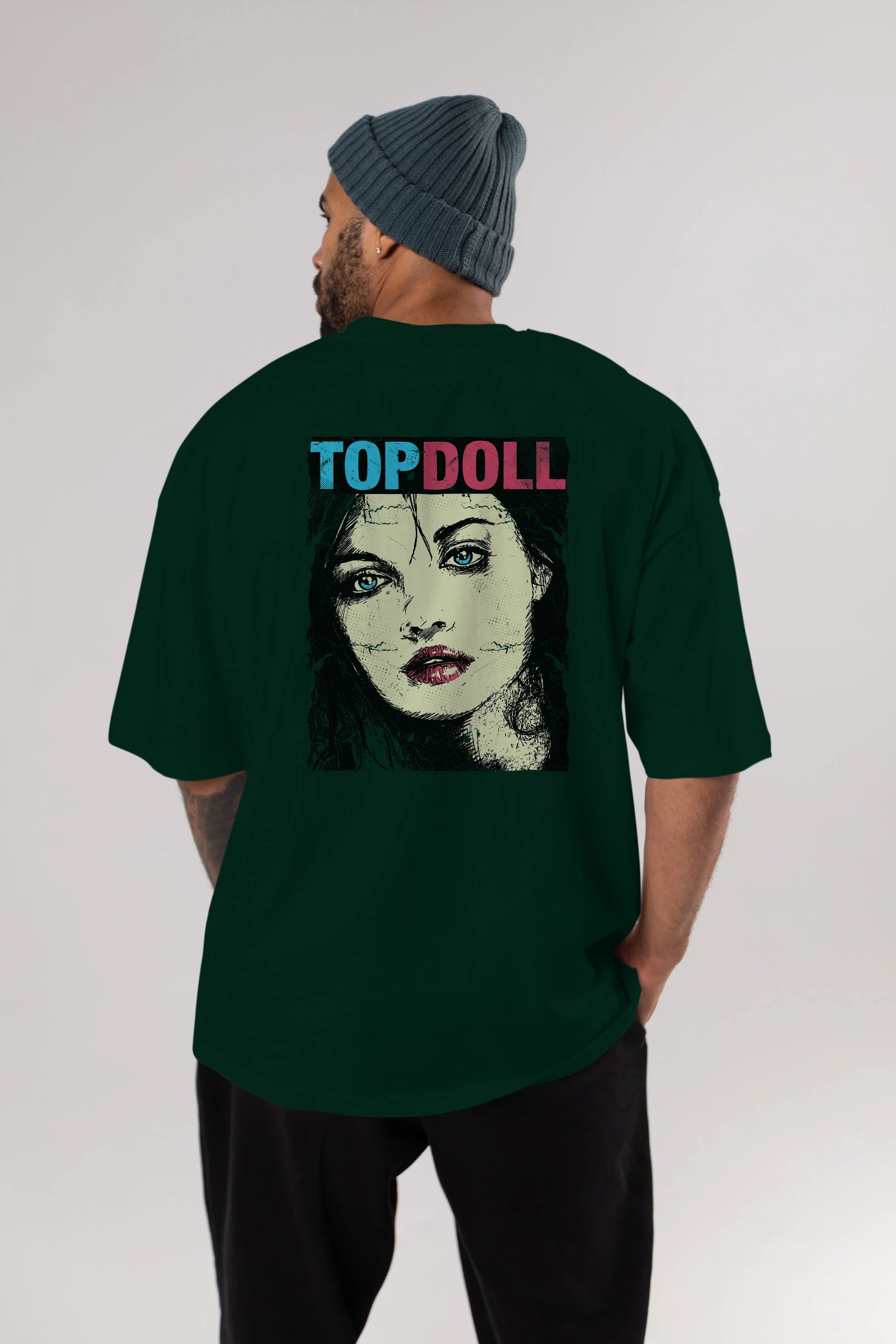 Topdoll Streetwear Arka Baskılı Oversize t-shirt Erkek Kadın Unisex