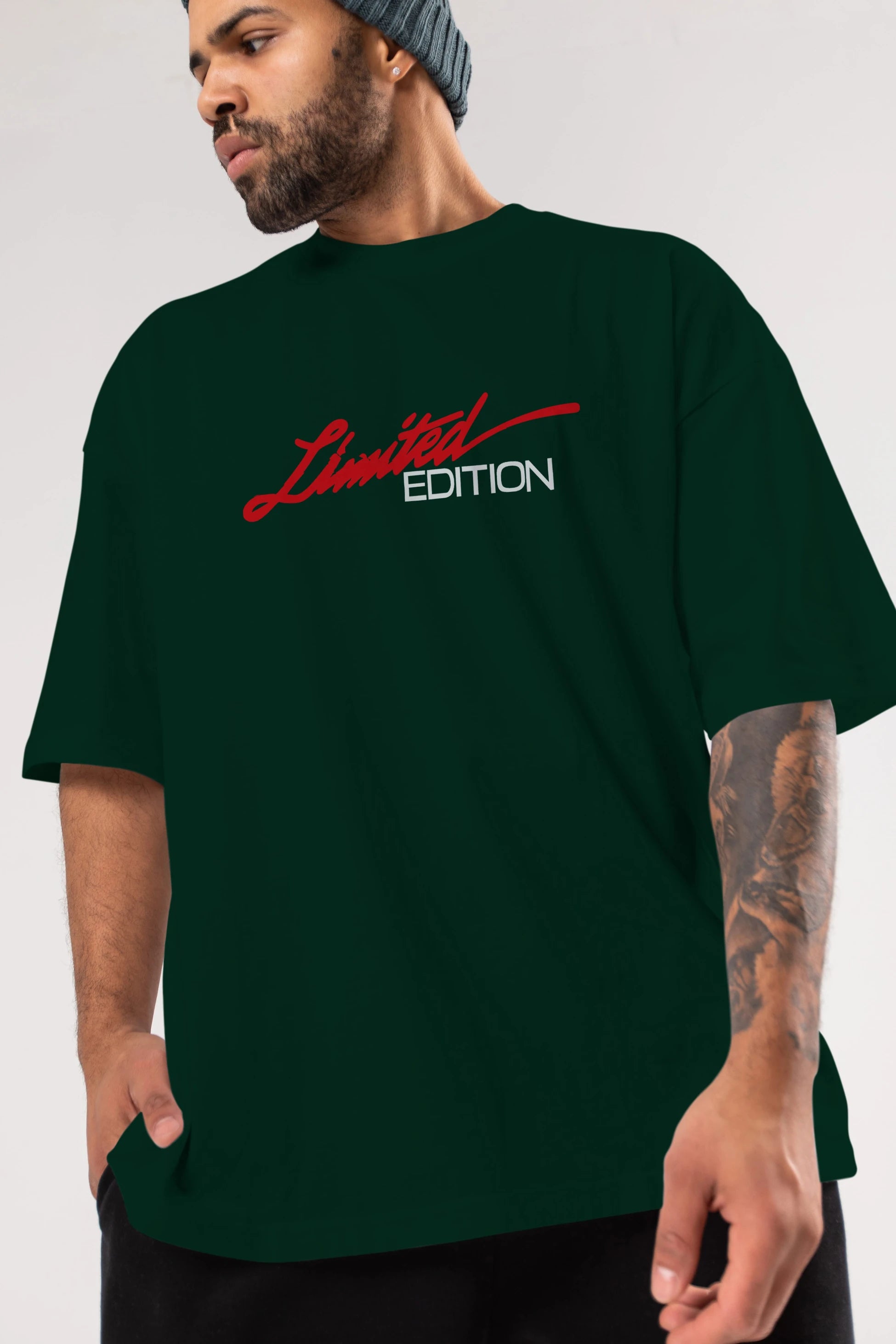 Limited Edition Ön Baskılı Oversize t-shirt %100 pamuk Erkek Kadın Unisex