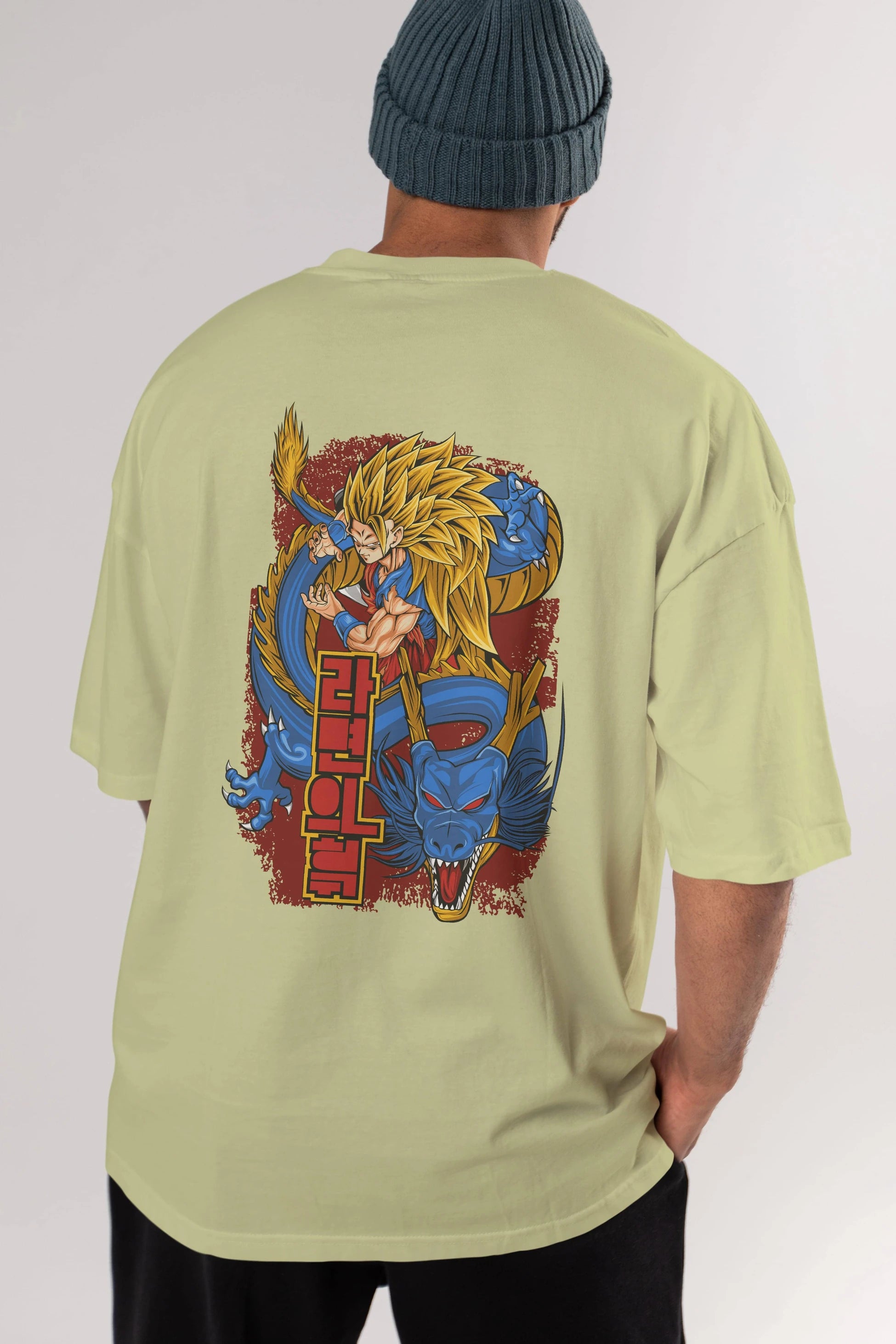 DRAGON BALL Z Anime Arka Baskılı Oversize t-shirt Erkek Kadın Unisex