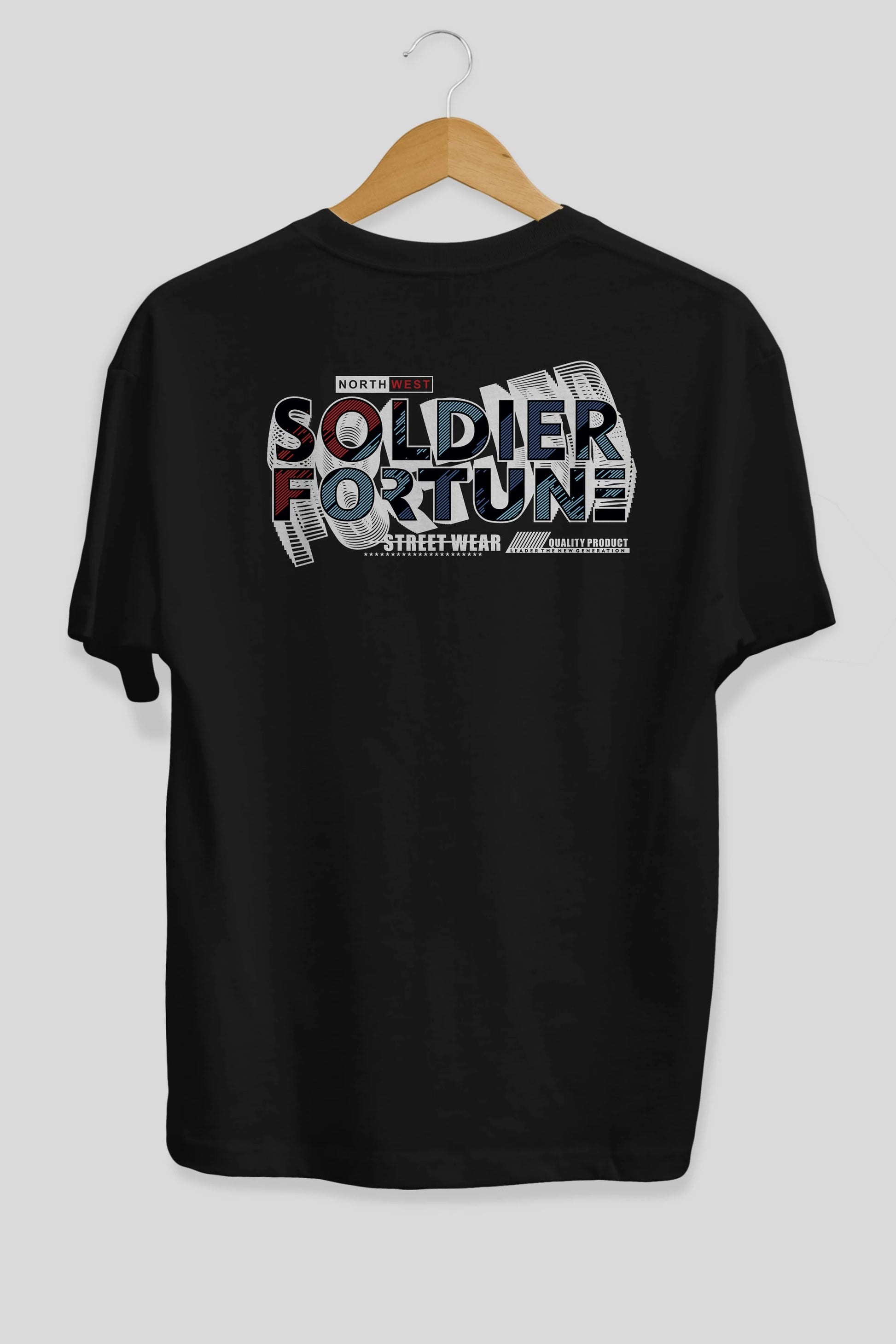 Soldier Fortune Arka Baskılı Oversize t-shirt Erkek Kadın Unisex