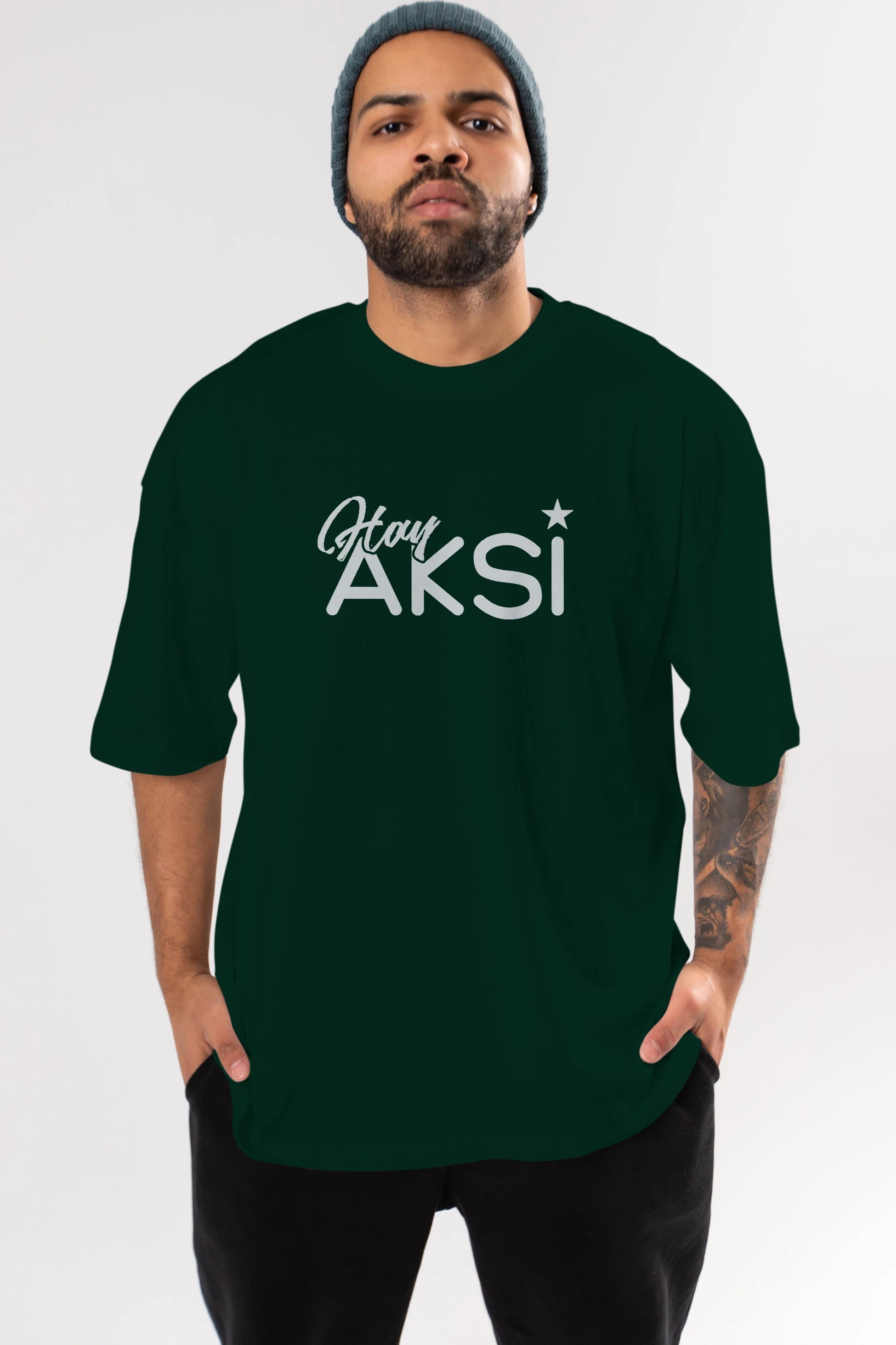 Hay Aksi Ön Baskılı Oversize t-shirt %100 pamuk Erkek Kadın Unisex