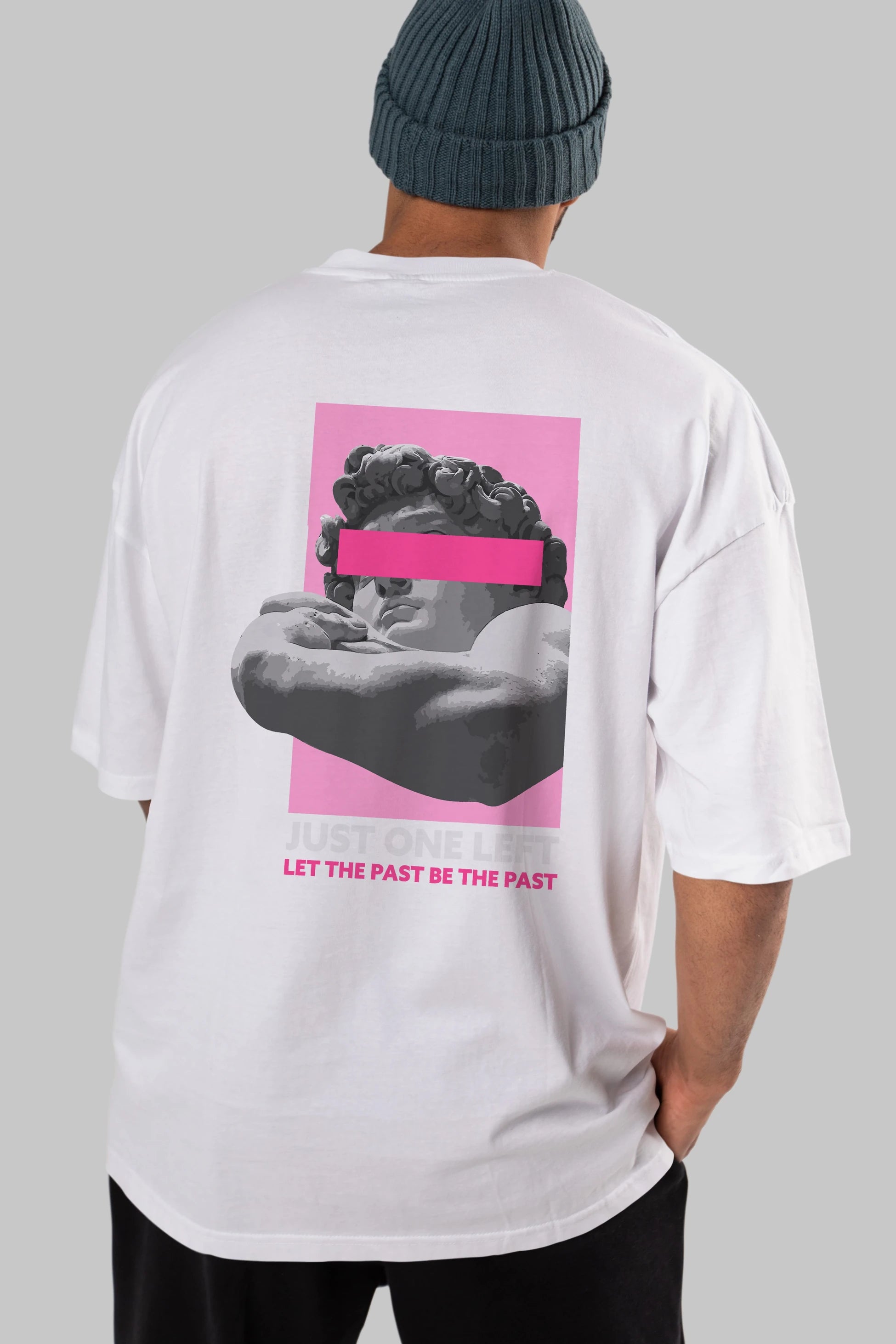 Just One Left Arka Baskılı Oversize t-shirt Erkek Kadın Unisex