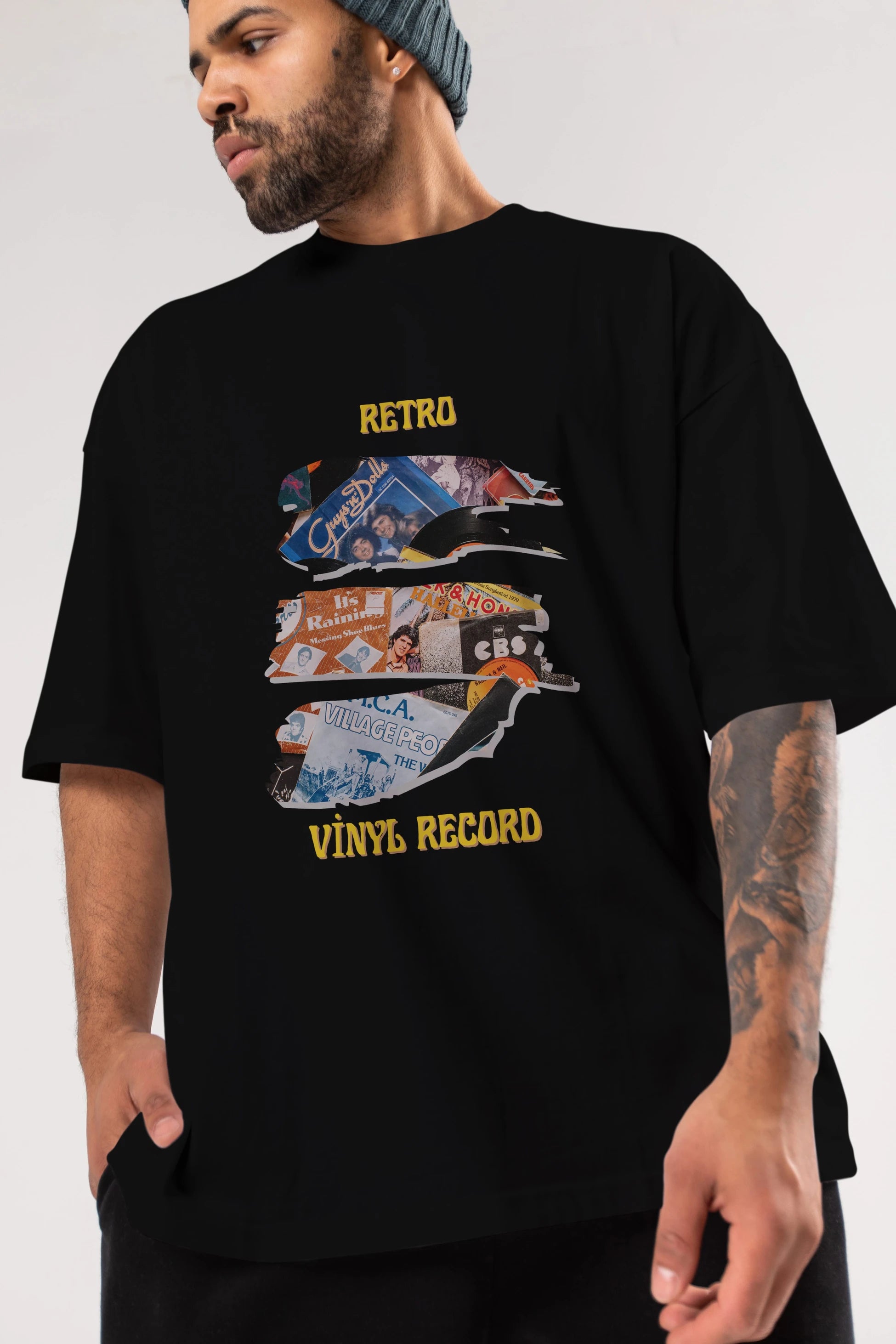 Retro Design Ön Baskılı Oversize t-shirt Erkek Kadın Unisex