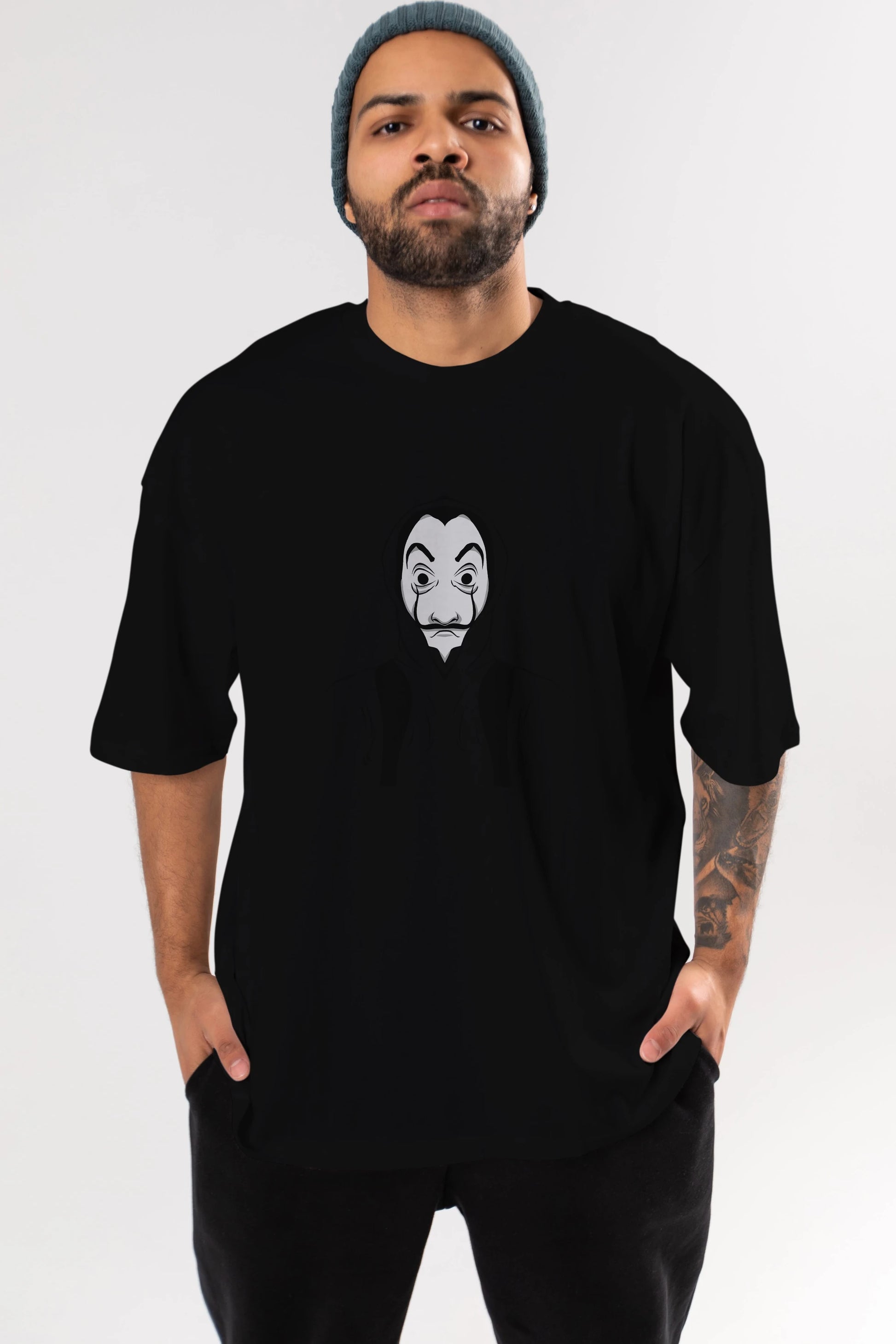 La Casa De Papel (7) Ön Baskılı Oversize t-shirt Erkek Kadın Unisex %100 Pamuk Bisiklet Yaka tişort