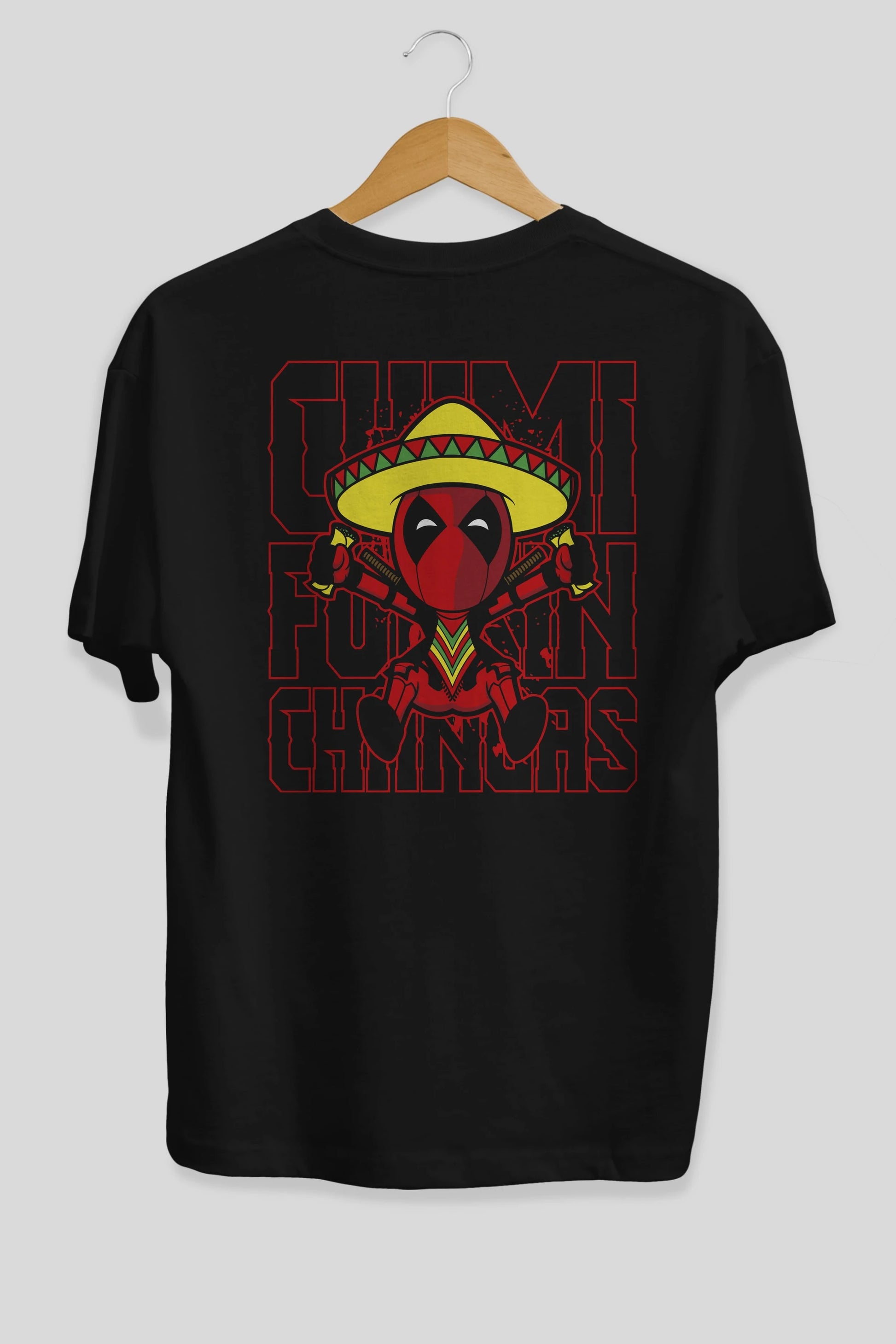 Deadpool (14) Arka Baskılı Oversize t-shirt Erkek Kadın Unisex %100 Pamuk Bisiklet Yaka tişort