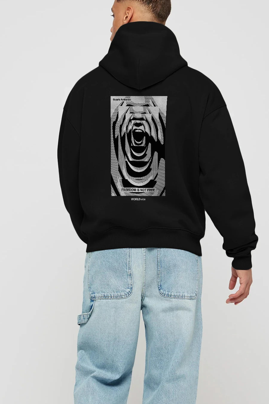 Freedom is Not Free 2 Arka Baskılı Hoodie Oversize Kapüşonlu Sweatshirt Erkek Kadın Unisex