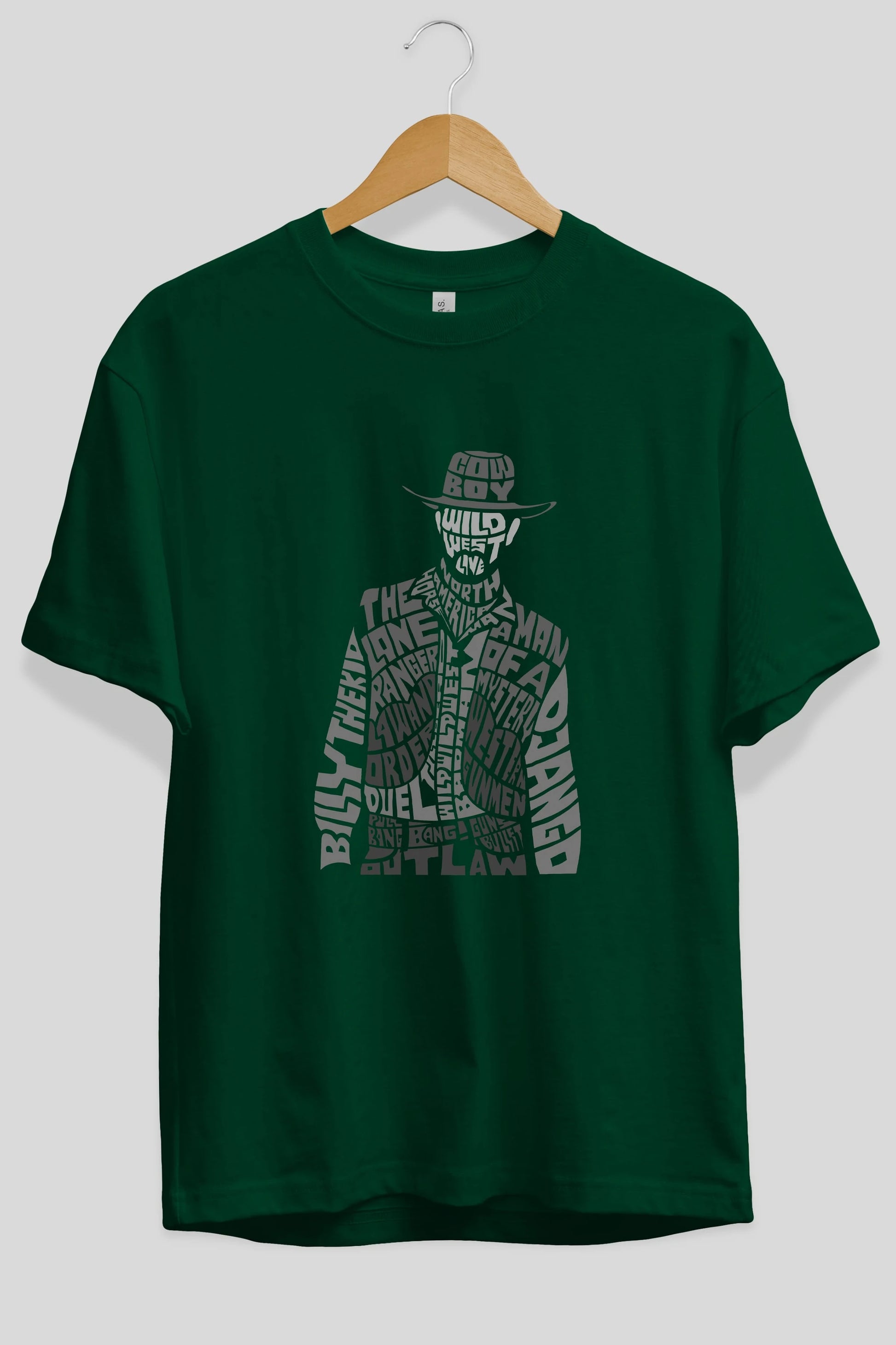 Cowboy Ön Baskılı Oversize t-shirt %100 pamuk Erkek Kadın Unisex