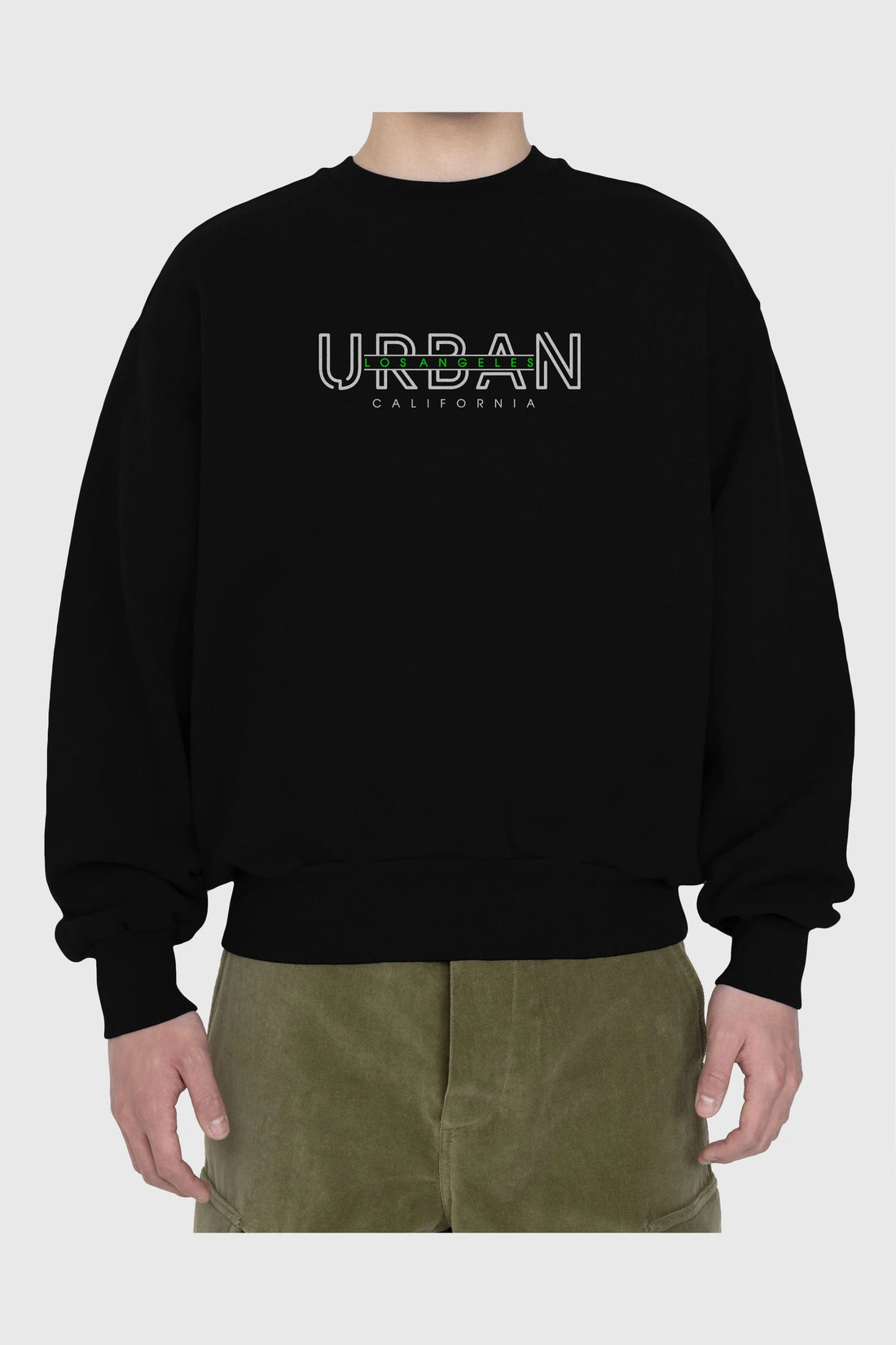 Urban Los Angeles Ön Baskılı Oversize Sweatshirt Erkek Kadın Unisex