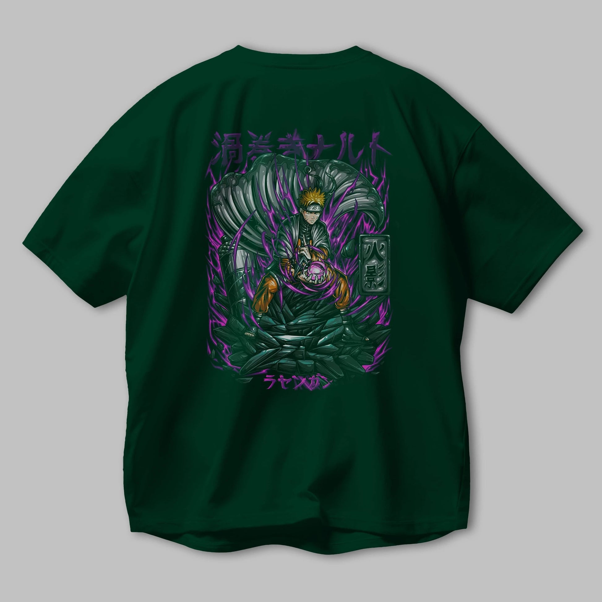 NARUTO Anime Arka Baskılı Oversize t-shirt Erkek Kadın Unisex