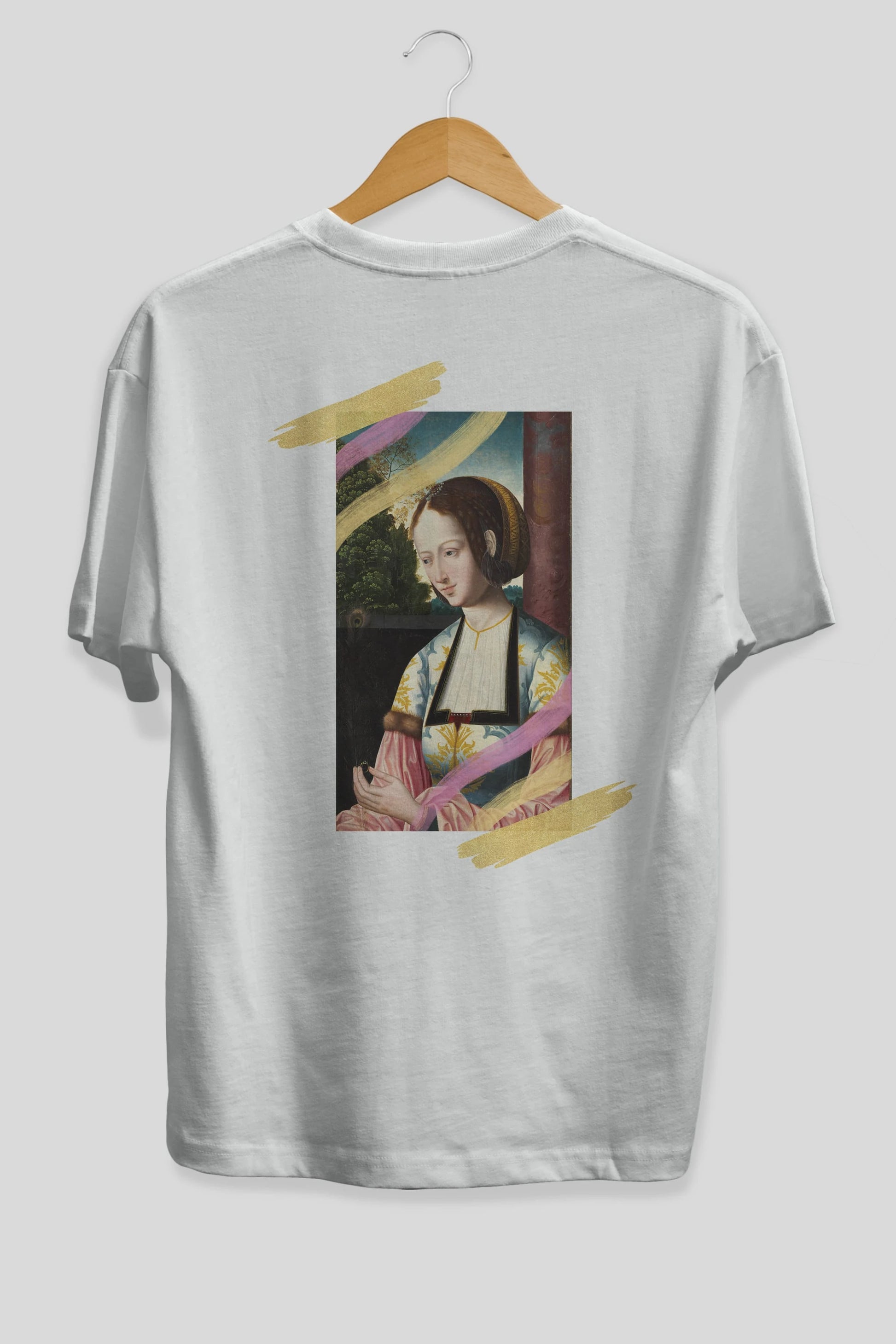 Woman Portrait Arka Baskılı Oversize t-shirt Erkek Kadın Unisex