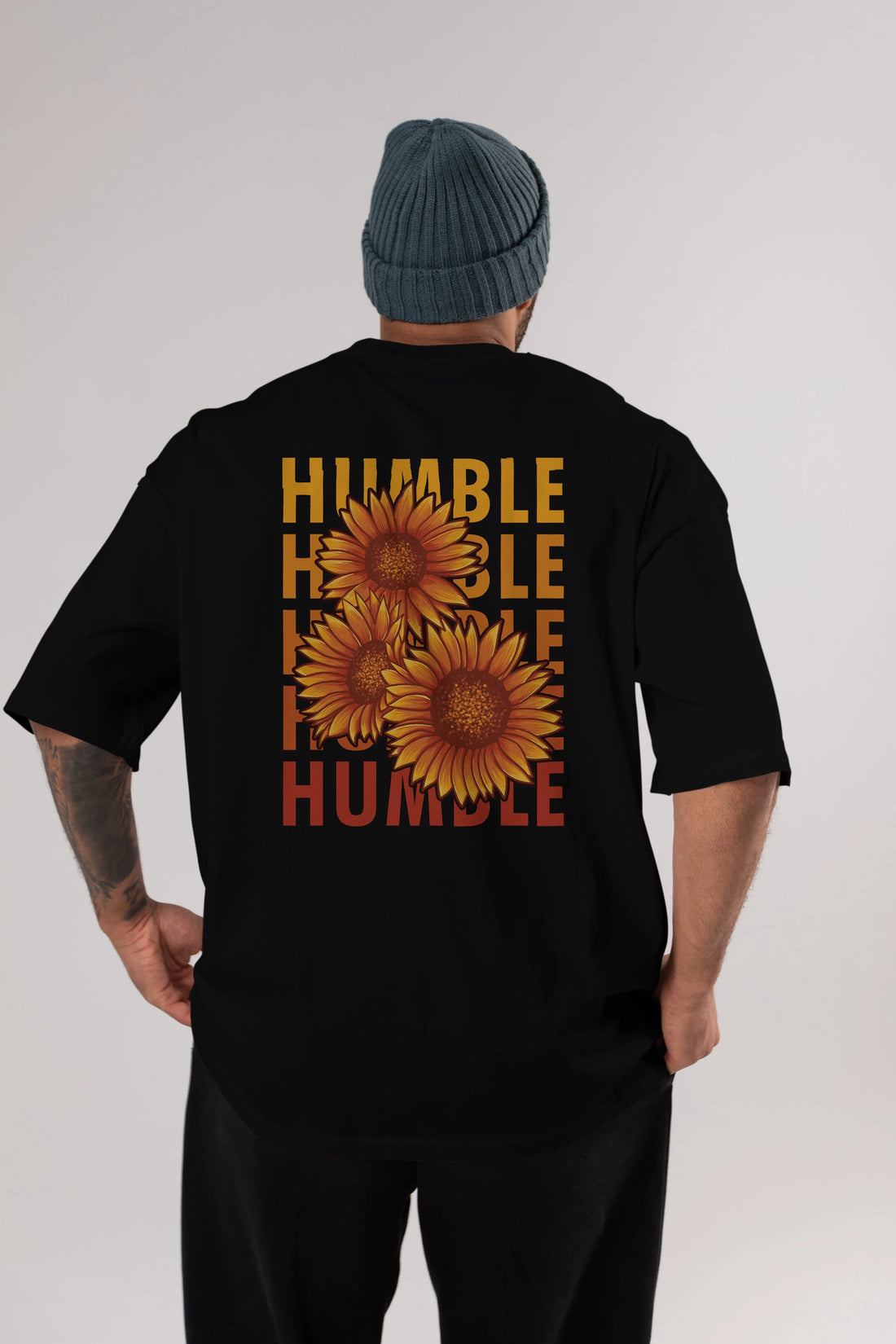 Humble 2 Arka Baskılı Oversize t-shirt Erkek Kadın Unisex