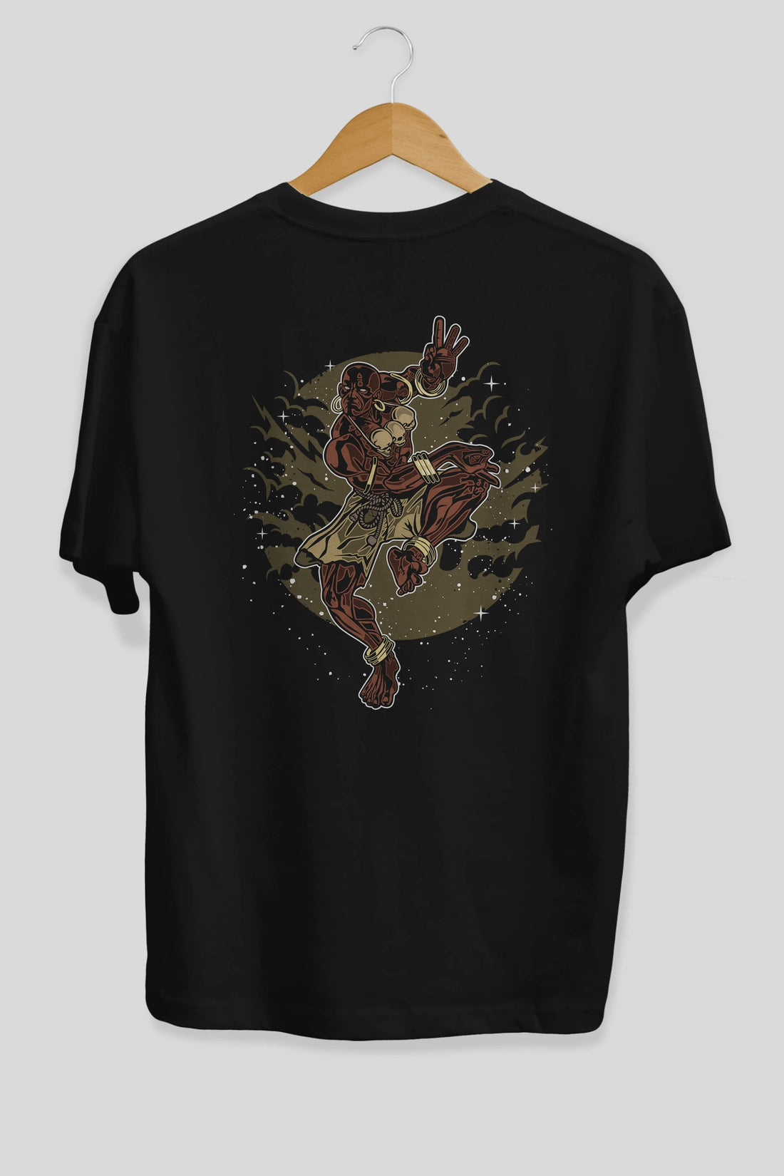 DHALSIM Arka Baskılı Oversize t-shirt Erkek Kadın Unisex %100 Pamuk