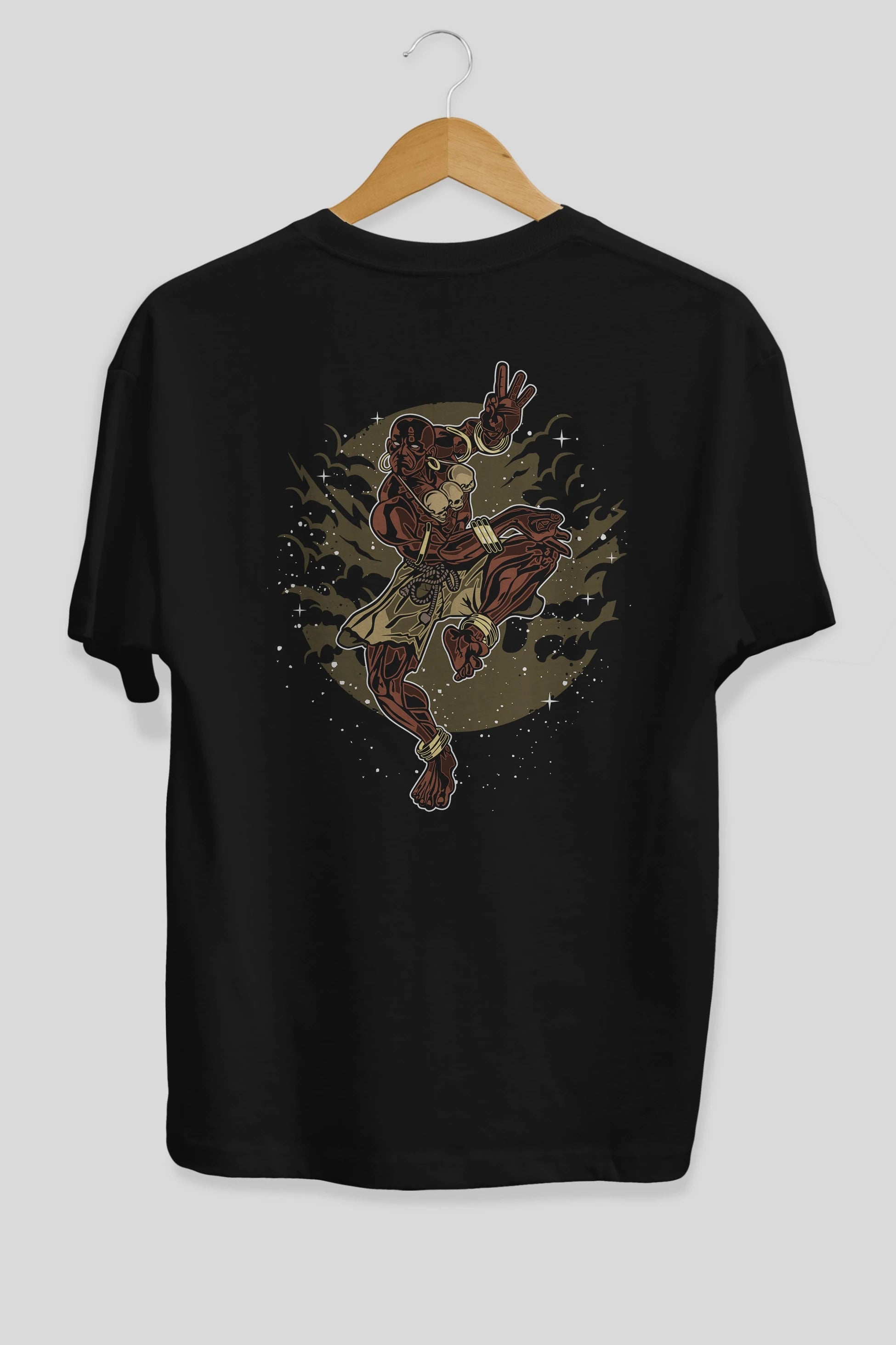 DHALSIM Arka Baskılı Oversize t-shirt Erkek Kadın Unisex %100 Pamuk