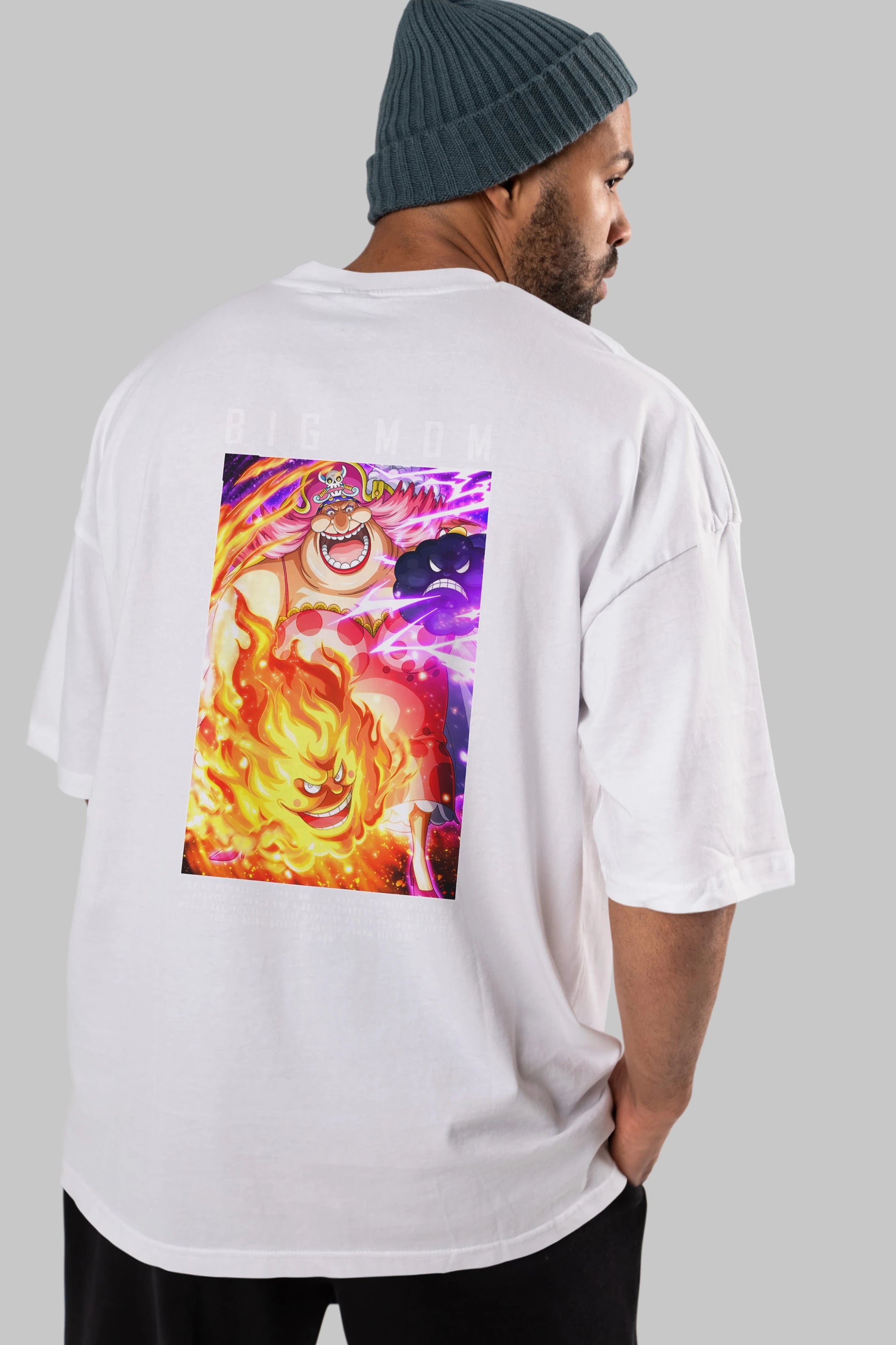 Charlotte Linlin Anime Arka Baskılı Oversize t-shirt Erkek Kadın Unisex %100 pamuk tişort
