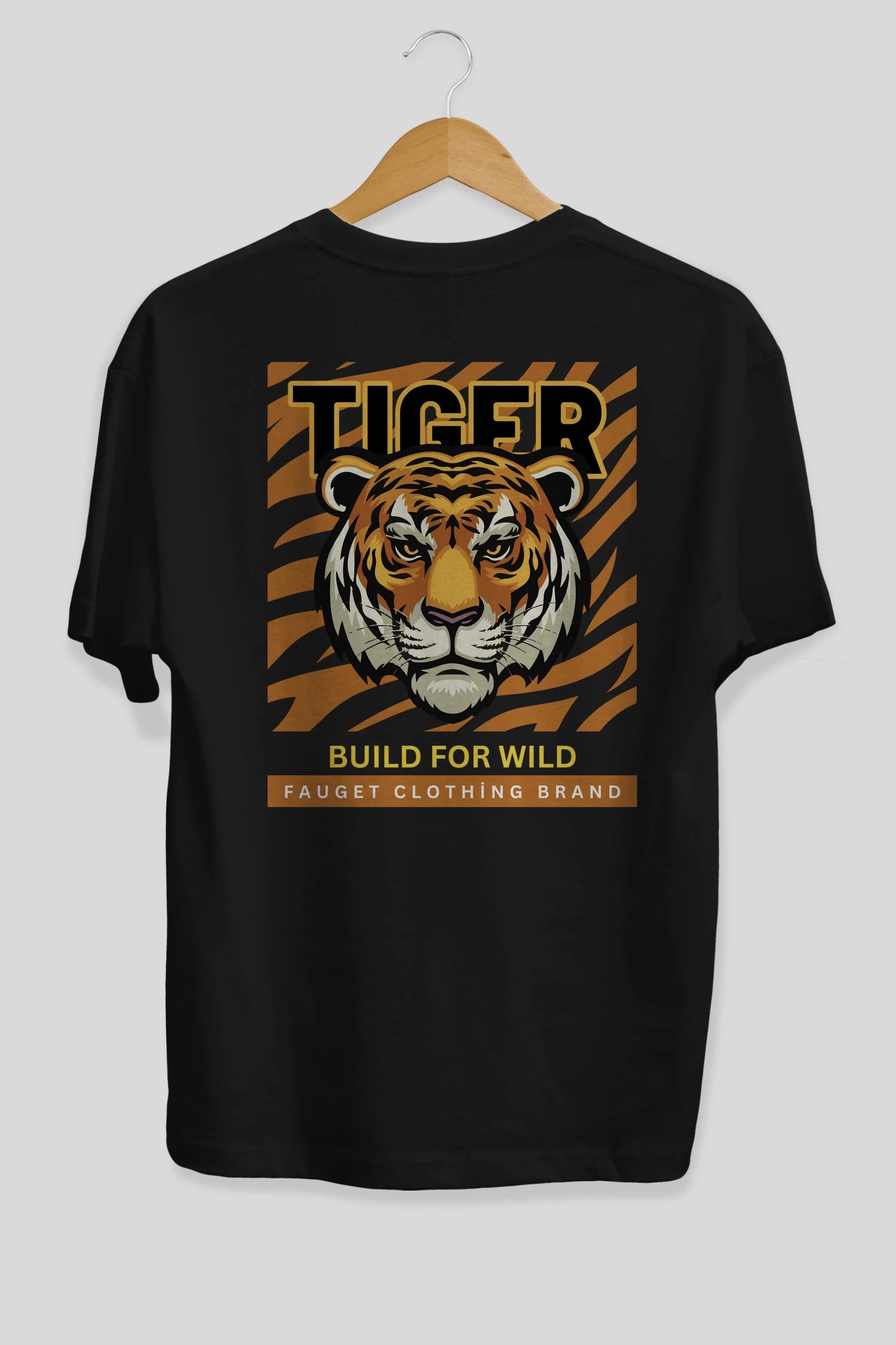 Tiger Arka Baskılı Oversize t-shirt Erkek Kadın Unisex