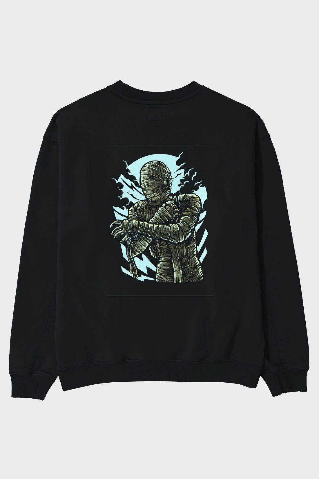 The Mummy Arka Baskılı Oversize Sweatshirt Erkek Kadın Unisex